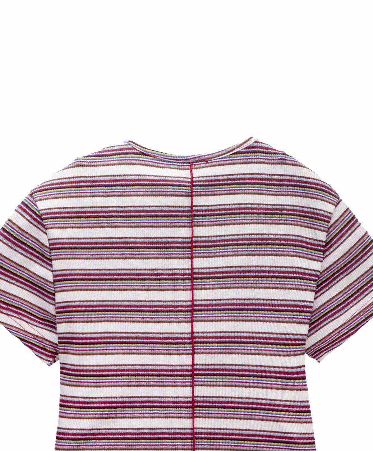 누크피터(NUUKFITTER) SLIM CROP STRIPE T-SHIRT_WOMEN [CREAM] 크롭 스트라이프 티셔츠 크림