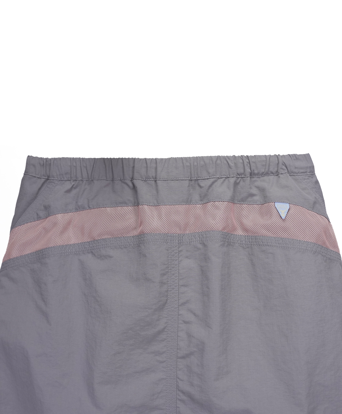 누크피터(NUUKFITTER) MESH PATCH STRING SKIRT_WOMEN [GRAY] 메쉬 나일론 스트링 미니스커트 그레이