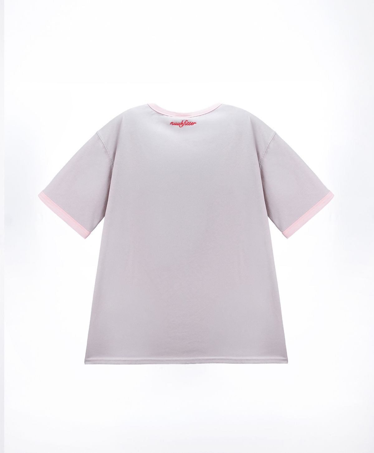 누크피터(NUUKFITTER) YATTO RINGER T-SHIRT [GRAY] 야토 고양이 그래픽 링거 티셔츠 그레이