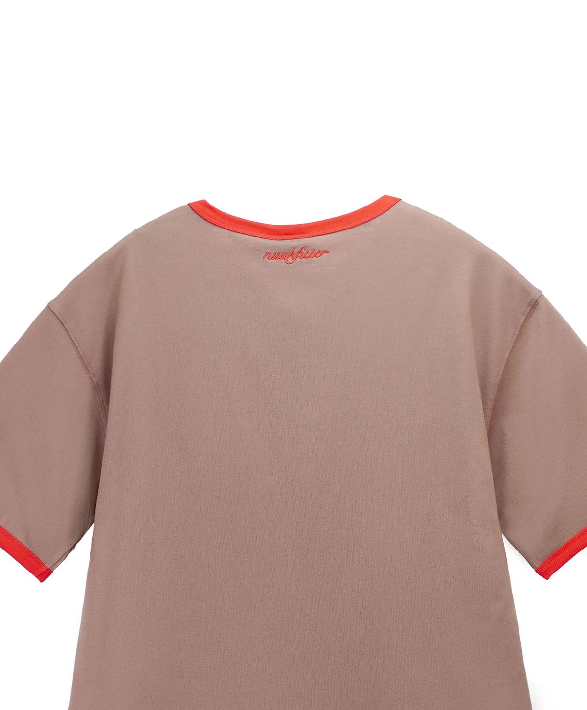 누크피터(NUUKFITTER) YATTO RINGER T-SHIRT [BROWN] 야토 고양이 그래픽 링거 티셔츠 브라운