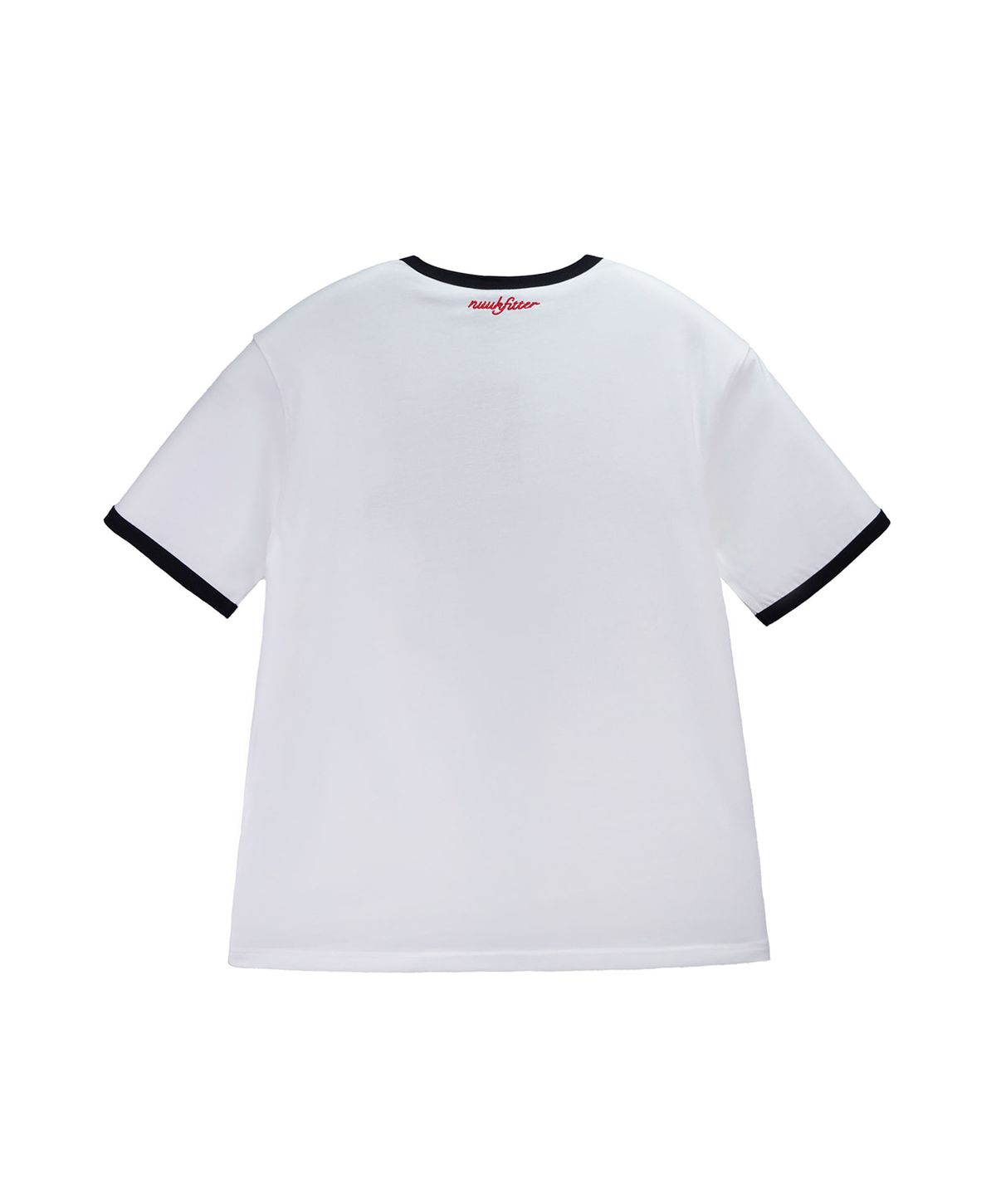 누크피터(NUUKFITTER) YATTO RINGER T-SHIRT [WHITE] 야토 고양이 그래픽 링거 티셔츠 화이트