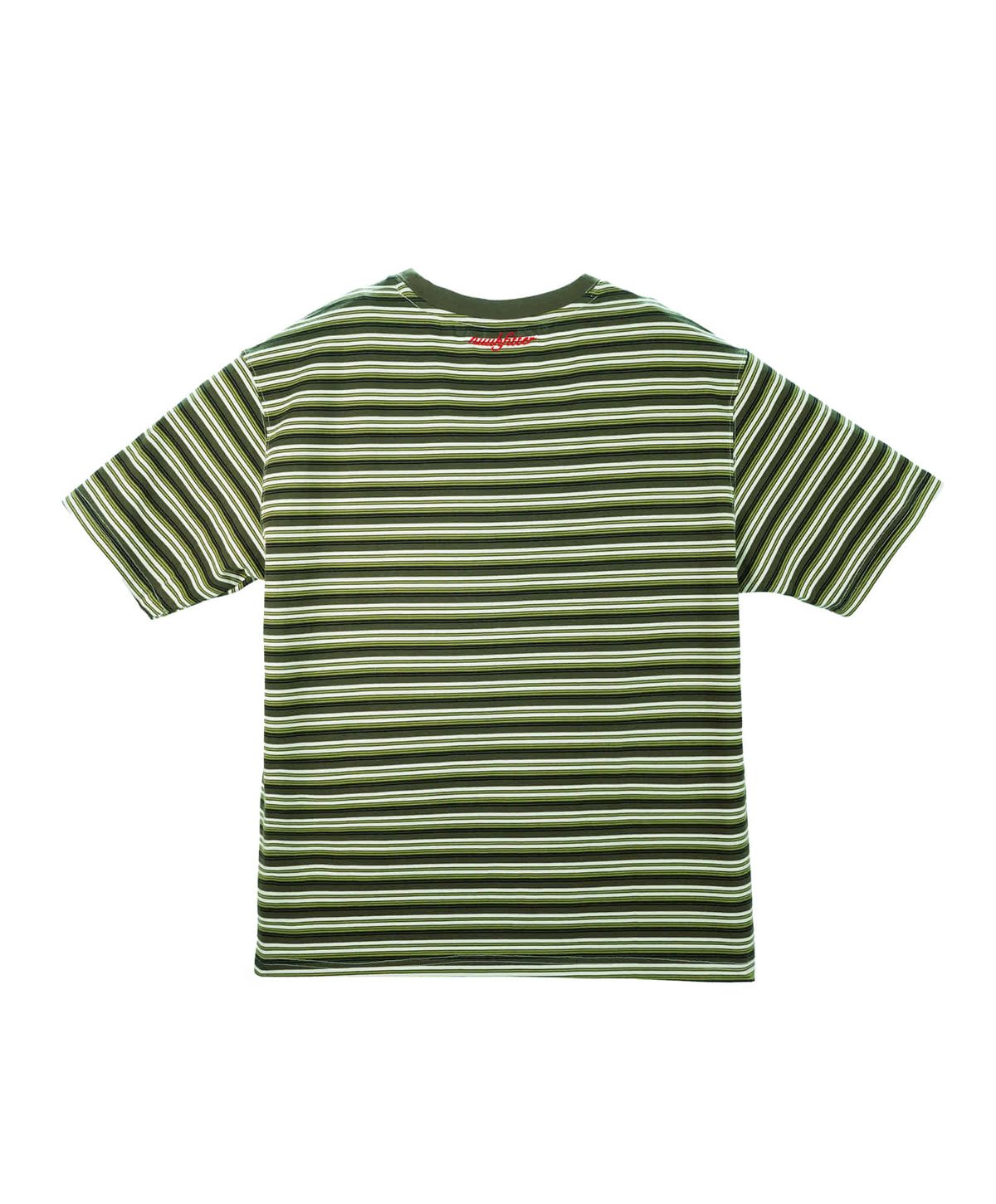 누크피터(NUUKFITTER) YATTO STRIPE T-SHIRT [KHAKI]야토 스트라이프 그래픽 티셔츠 카키