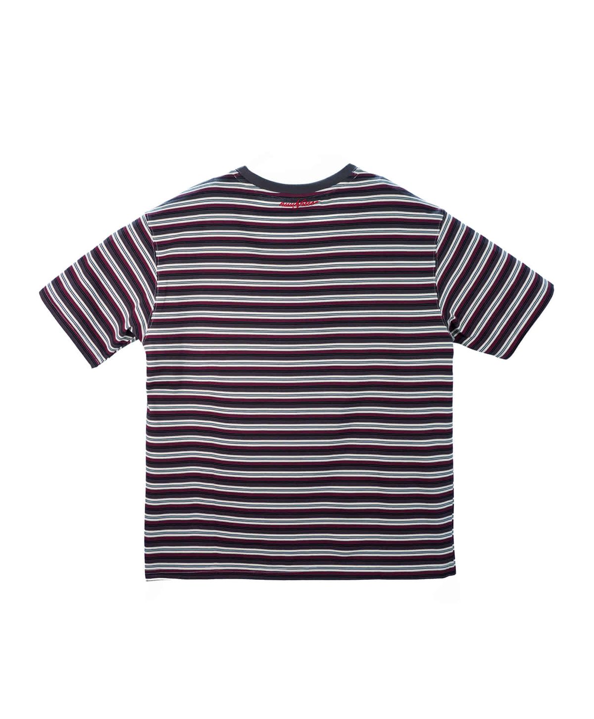 누크피터(NUUKFITTER) YATTO STRIPE T-SHIRT [WINE] 야토 스트라이프 그래픽 티셔츠 와인