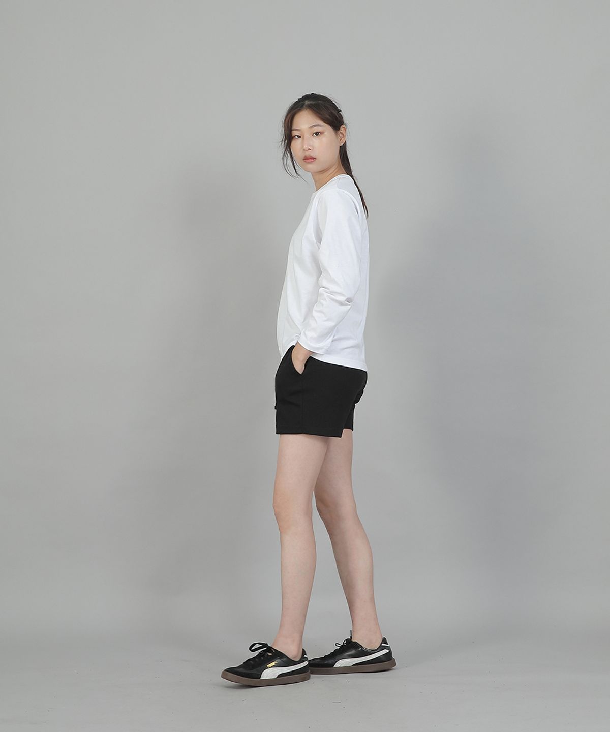 세인트크루(SAINTCREW) 소프트 기모 숏팬츠 SKS-389 오트밀블랙