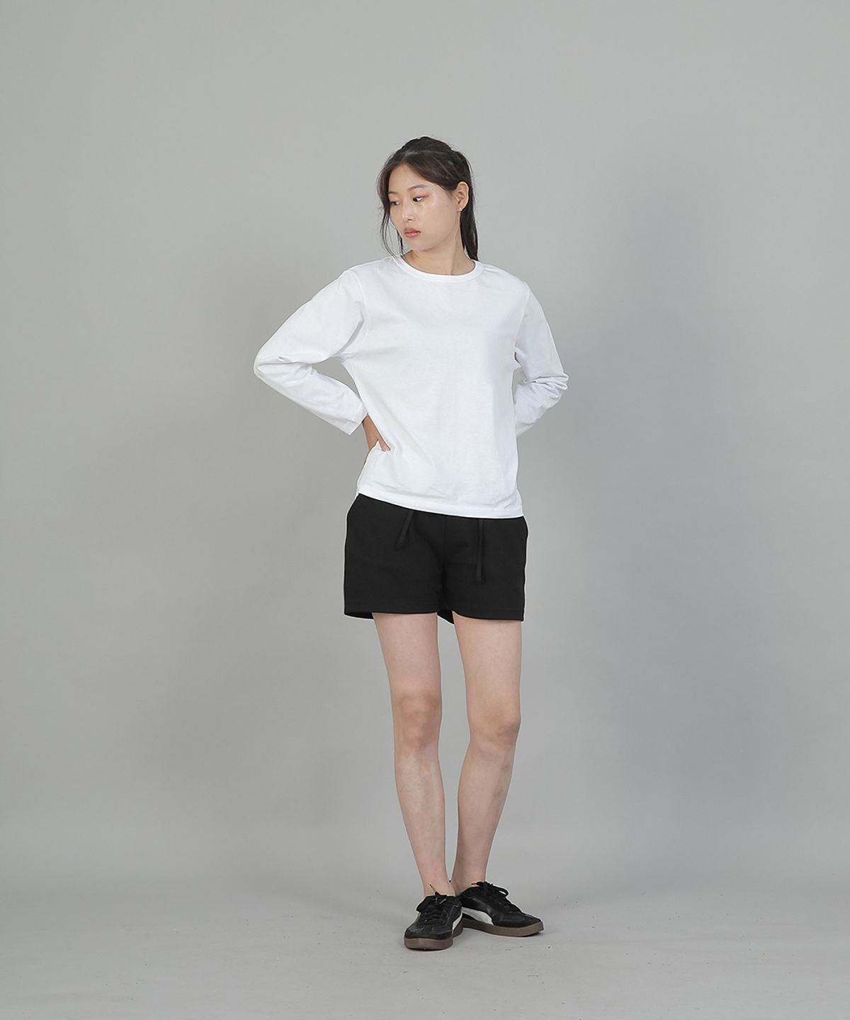 세인트크루(SAINTCREW) 소프트 기모 숏팬츠 SKS-389 오트밀블랙