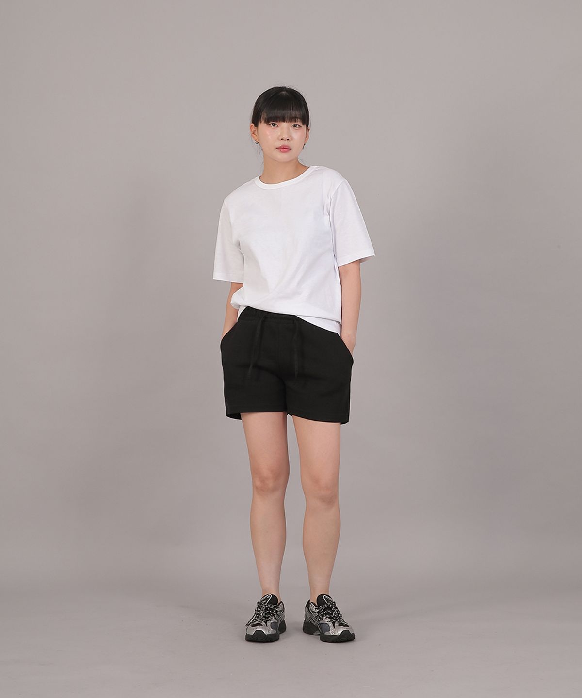 세인트크루(SAINTCREW) 소프트 기모 숏팬츠 SKS-389 블랙블랙