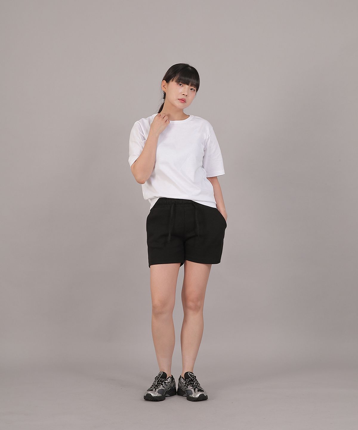 세인트크루(SAINTCREW) 소프트 기모 숏팬츠 SKS-389 블랙블랙