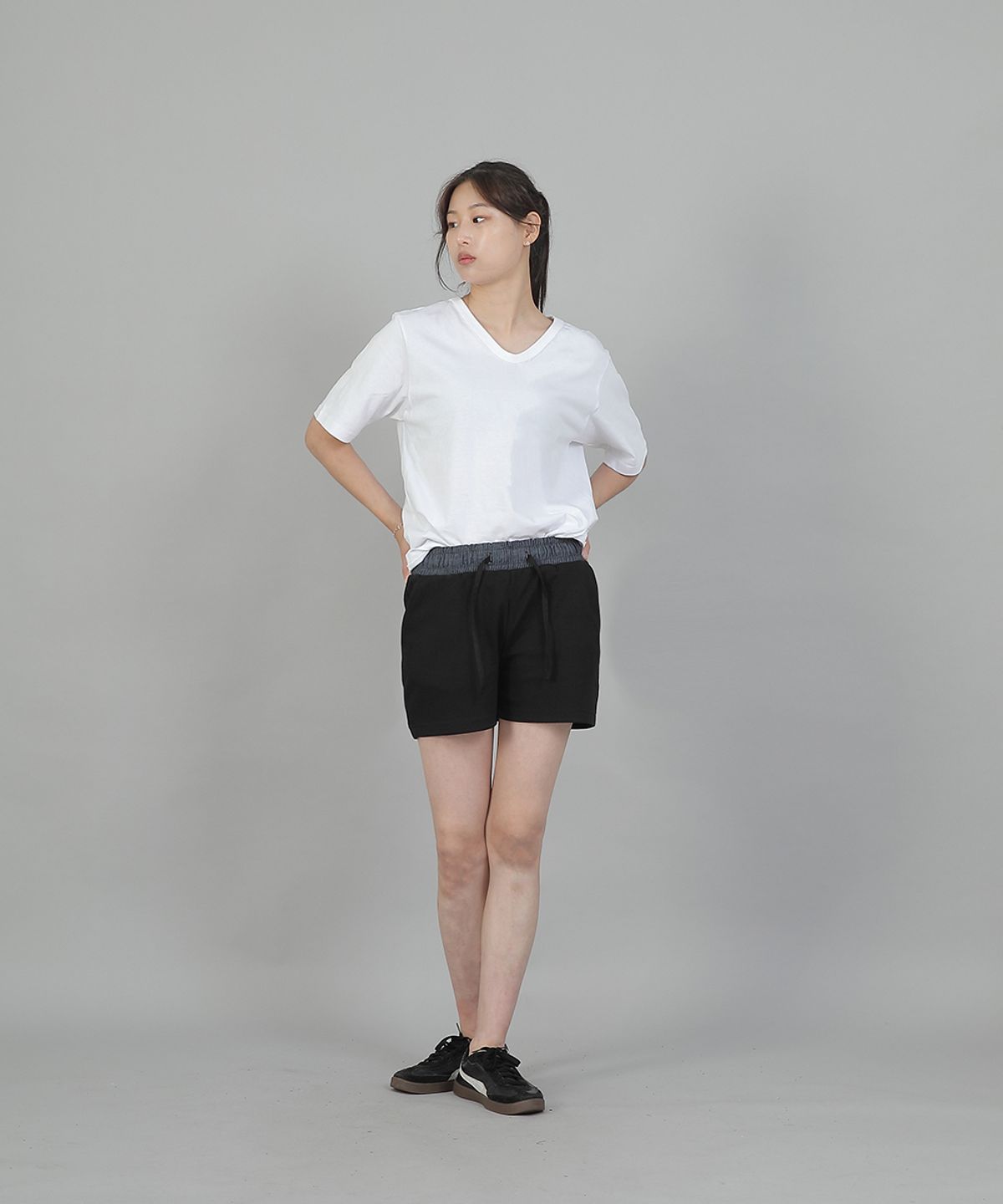 세인트크루(SAINTCREW) 소프트 기모 숏팬츠 SKS-389 라이트인디고블랙