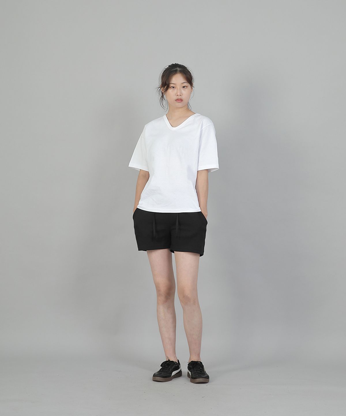 세인트크루(SAINTCREW) 소프트 기모 숏팬츠 SKS-389 라이트인디고블랙