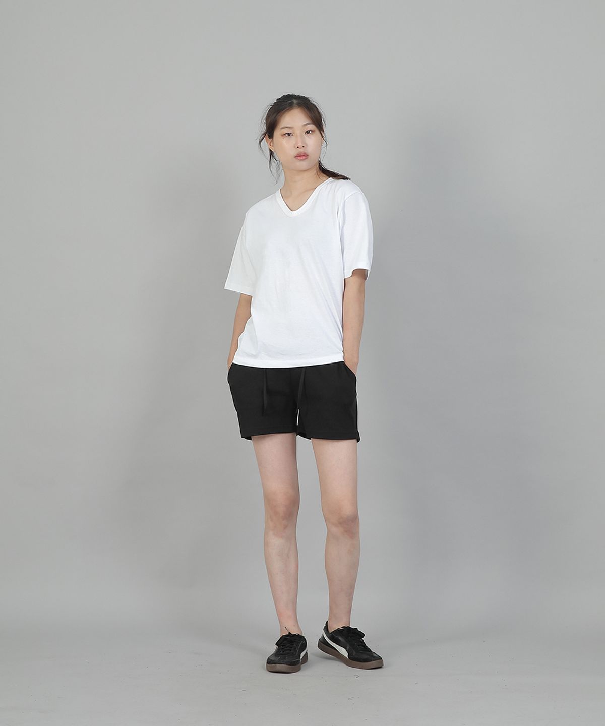 세인트크루(SAINTCREW) 소프트 기모 숏팬츠 SKS-389 라이트인디고블랙