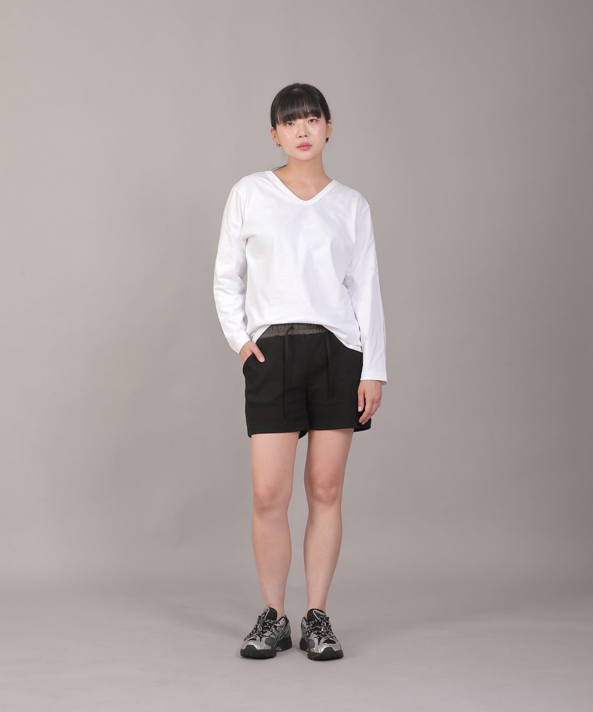 세인트크루(SAINTCREW) 소프트 기모 숏팬츠 SKS-389 그레이블랙