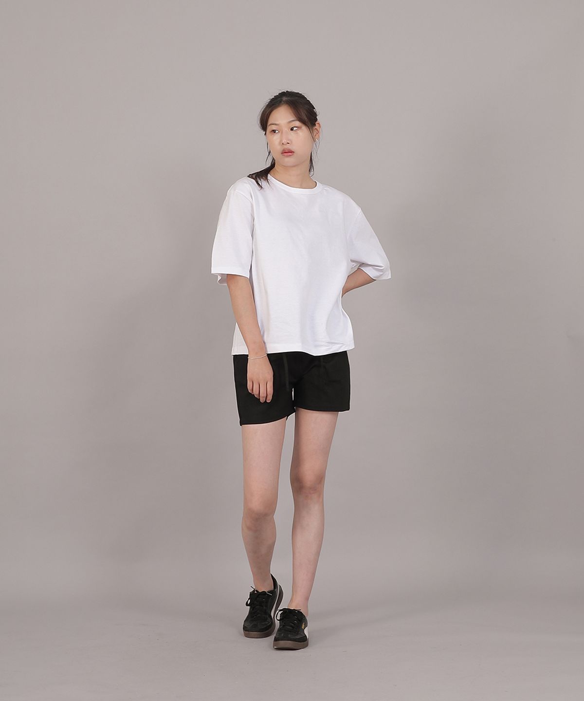 세인트크루(SAINTCREW) 포켓리스 코튼 숏팬츠 CWS-390 블랙