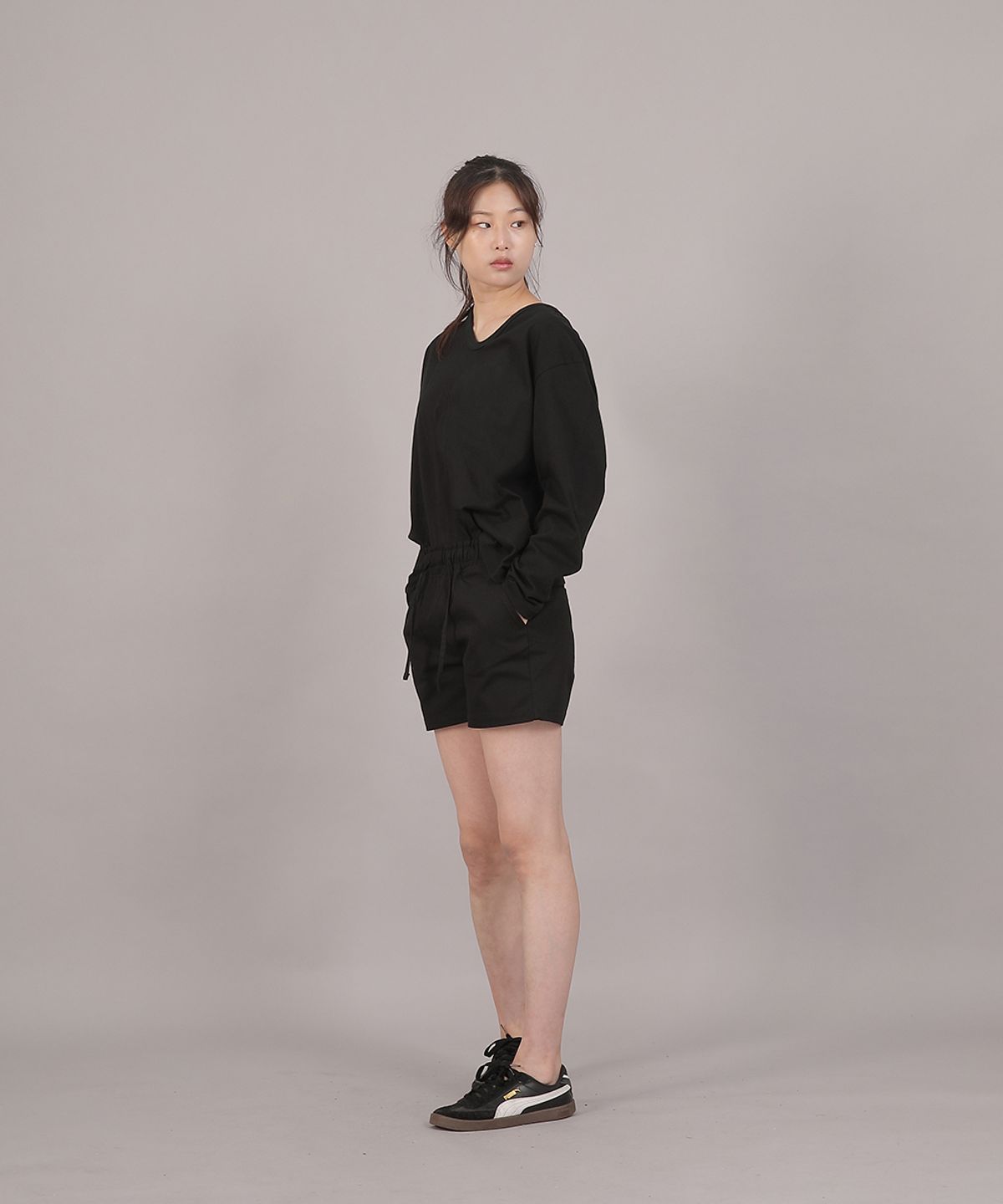 세인트크루(SAINTCREW) 포켓리스 코튼 숏팬츠 CWS-390 블랙