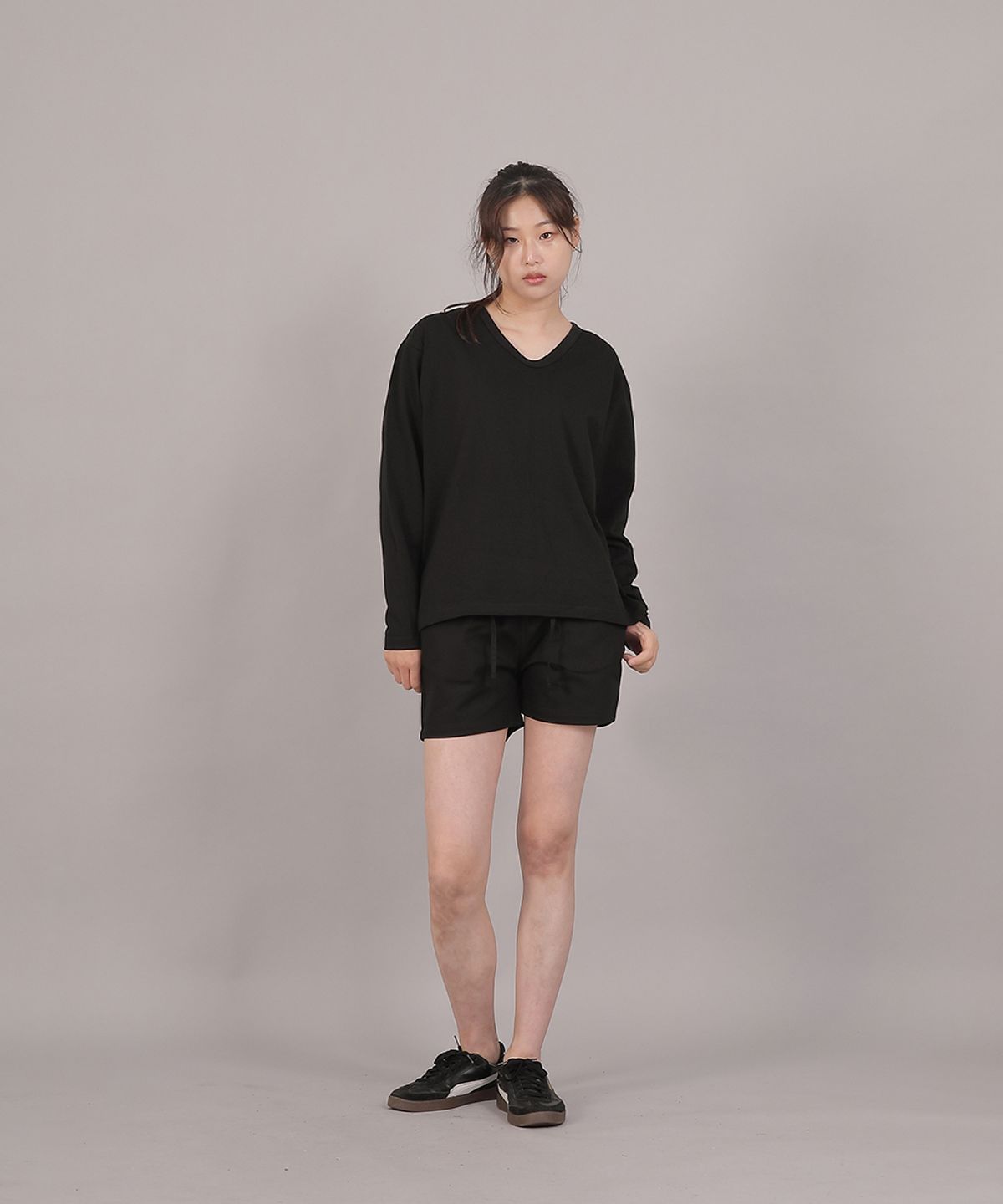 세인트크루(SAINTCREW) 포켓리스 코튼 숏팬츠 CWS-390 블랙