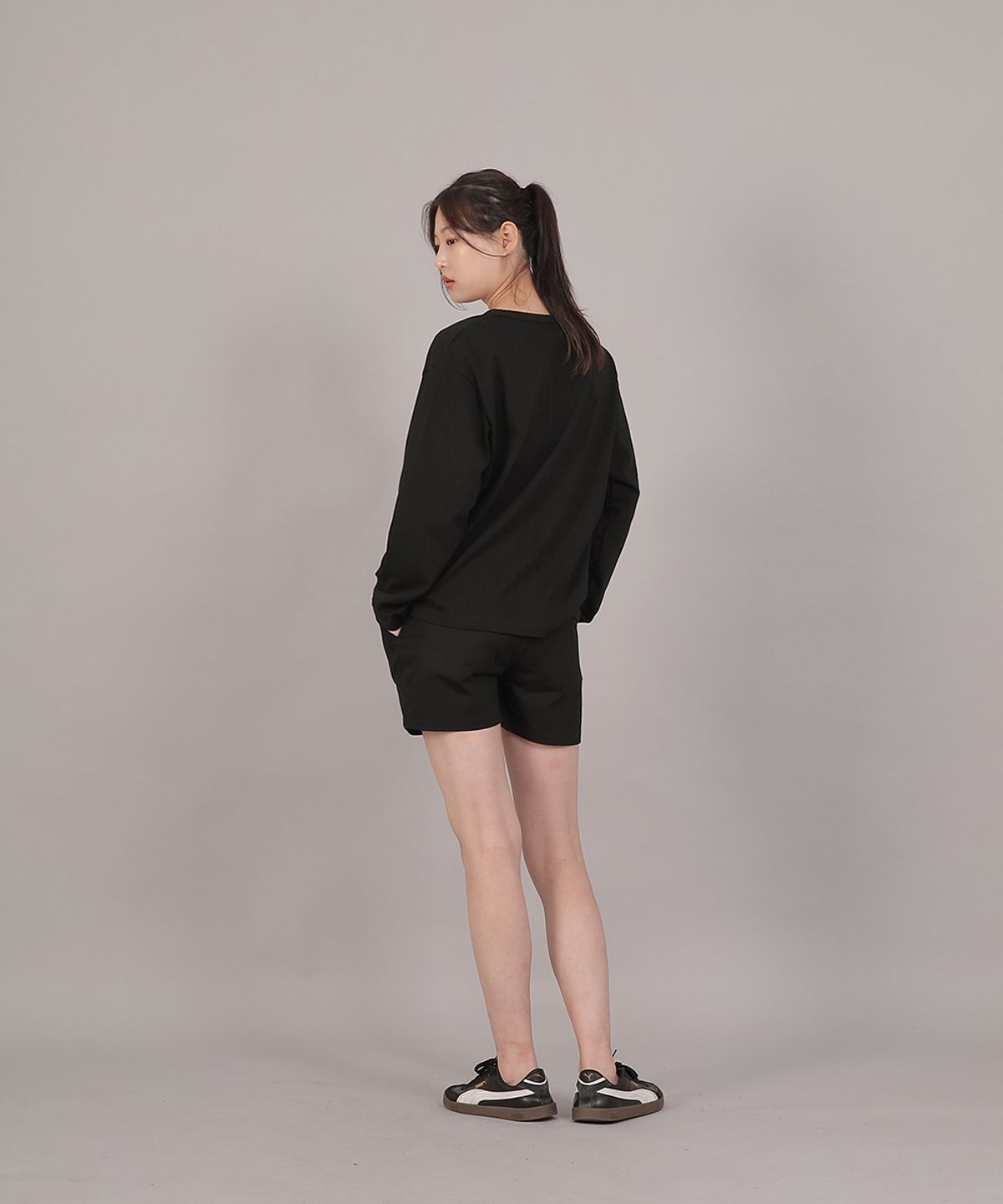 세인트크루(SAINTCREW) 포켓리스 코튼 숏팬츠 CWS-390 블랙