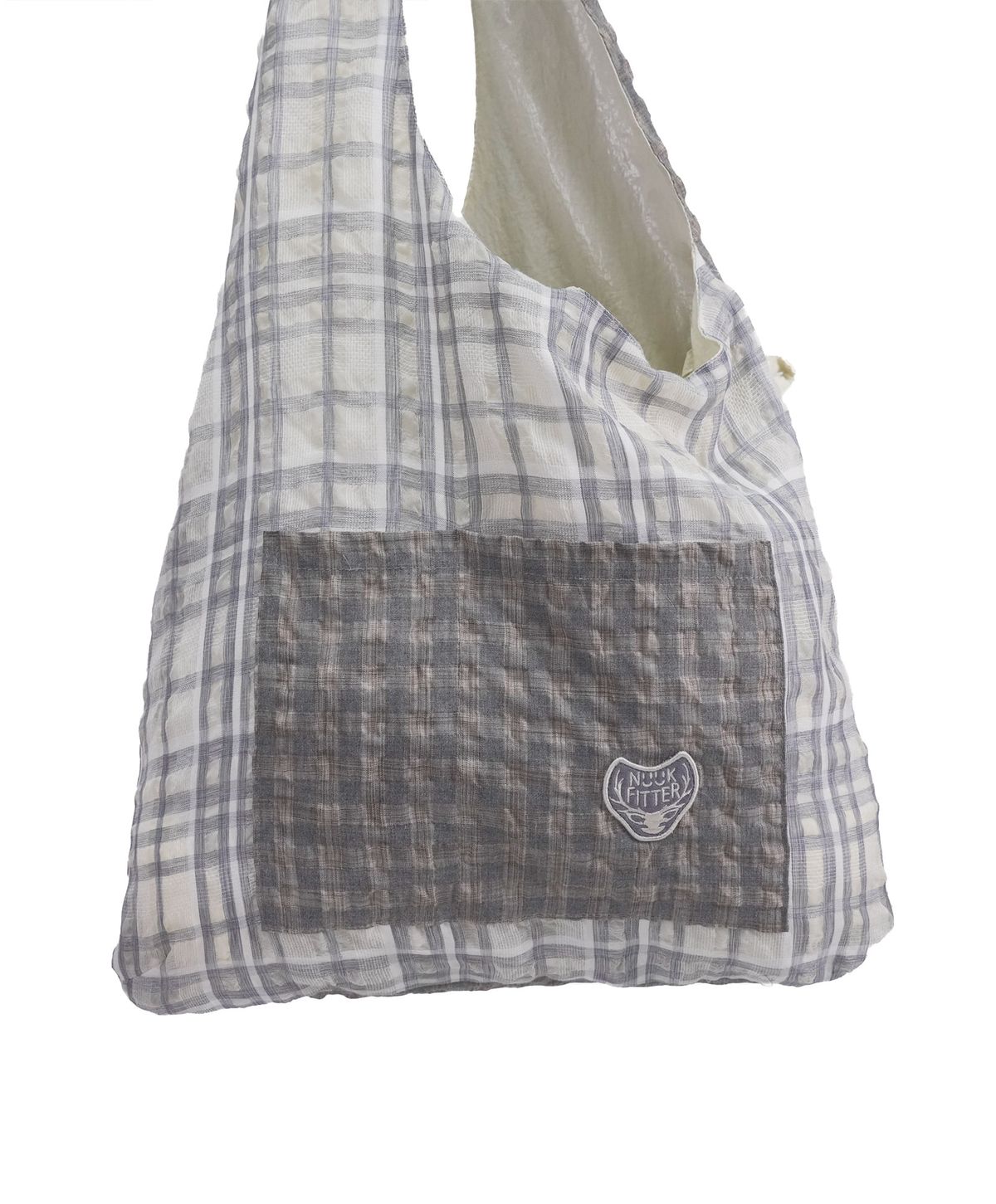 누크피터(NUUKFITTER) SHINING REVERSIBLE OVERPACKER BAG [IVORY] 리버시블 패커블 크로스백 아이보리