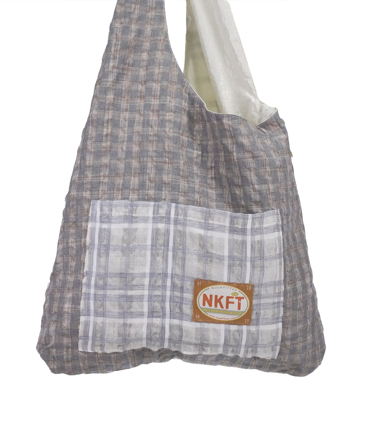 누크피터(NUUKFITTER) SHINING REVERSIBLE OVERPACKER BAG [IVORY] 리버시블 패커블 크로스백 아이보리