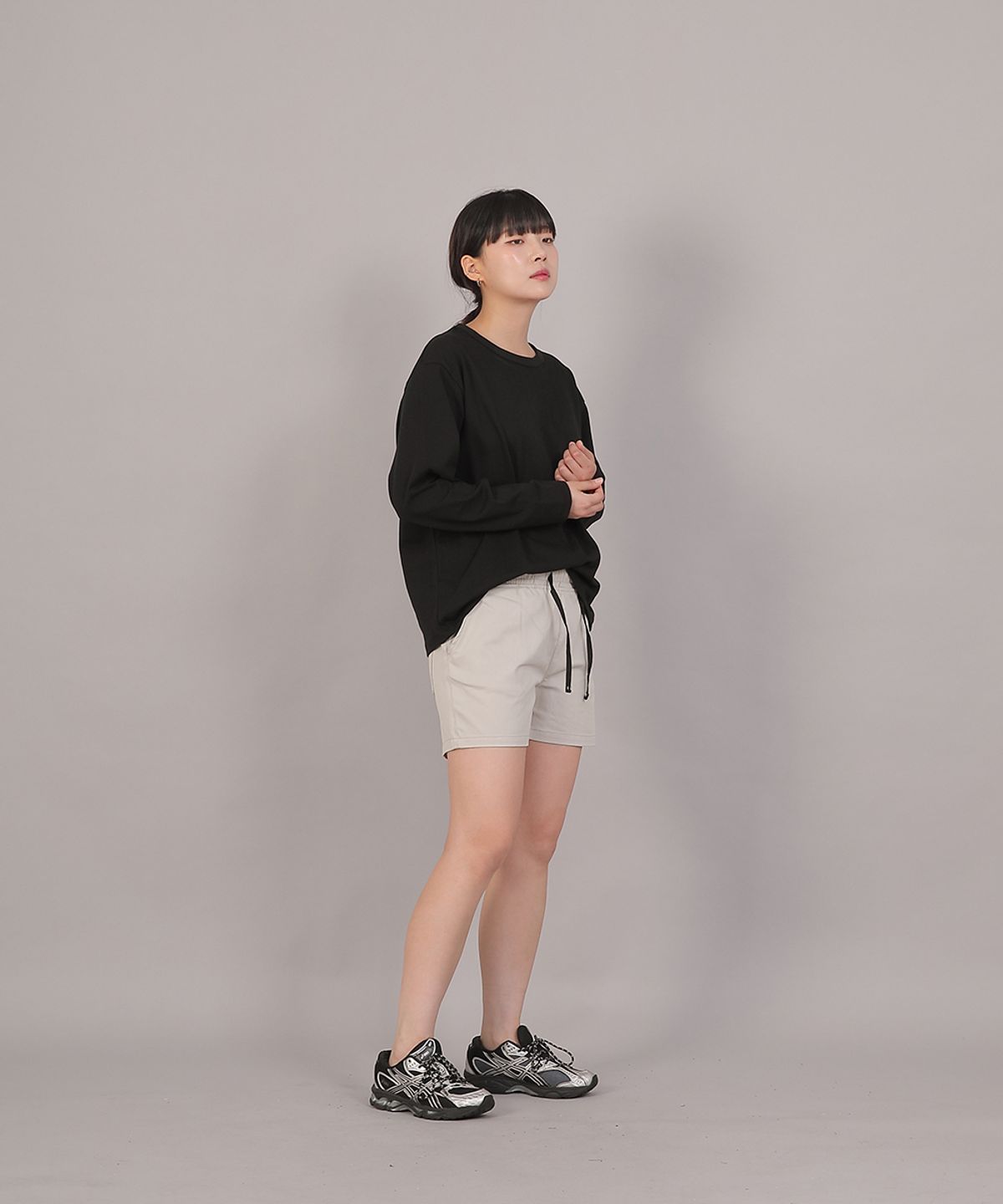 세인트크루(SAINTCREW) 오버핏 16s 코튼 R넥 긴팔티셔츠 RCO-8A17 블랙