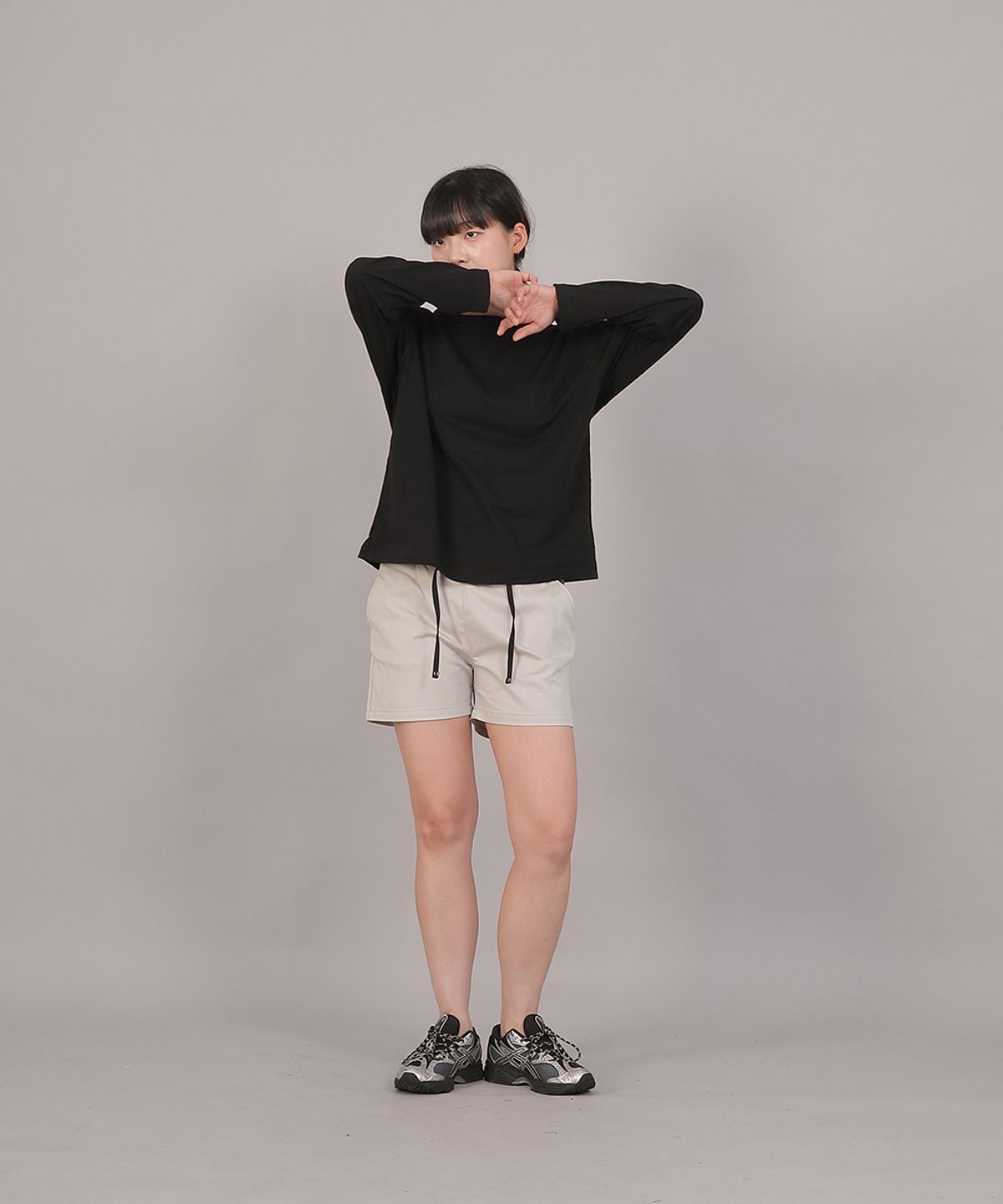 세인트크루(SAINTCREW) 오버핏 16s 코튼 R넥 긴팔티셔츠 RCO-8A17 블랙