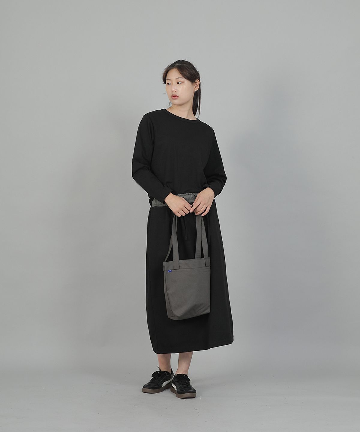 세인트크루(SAINTCREW) 미니멀 소프트 R넥 긴팔티셔츠 MMS-8A14 블랙