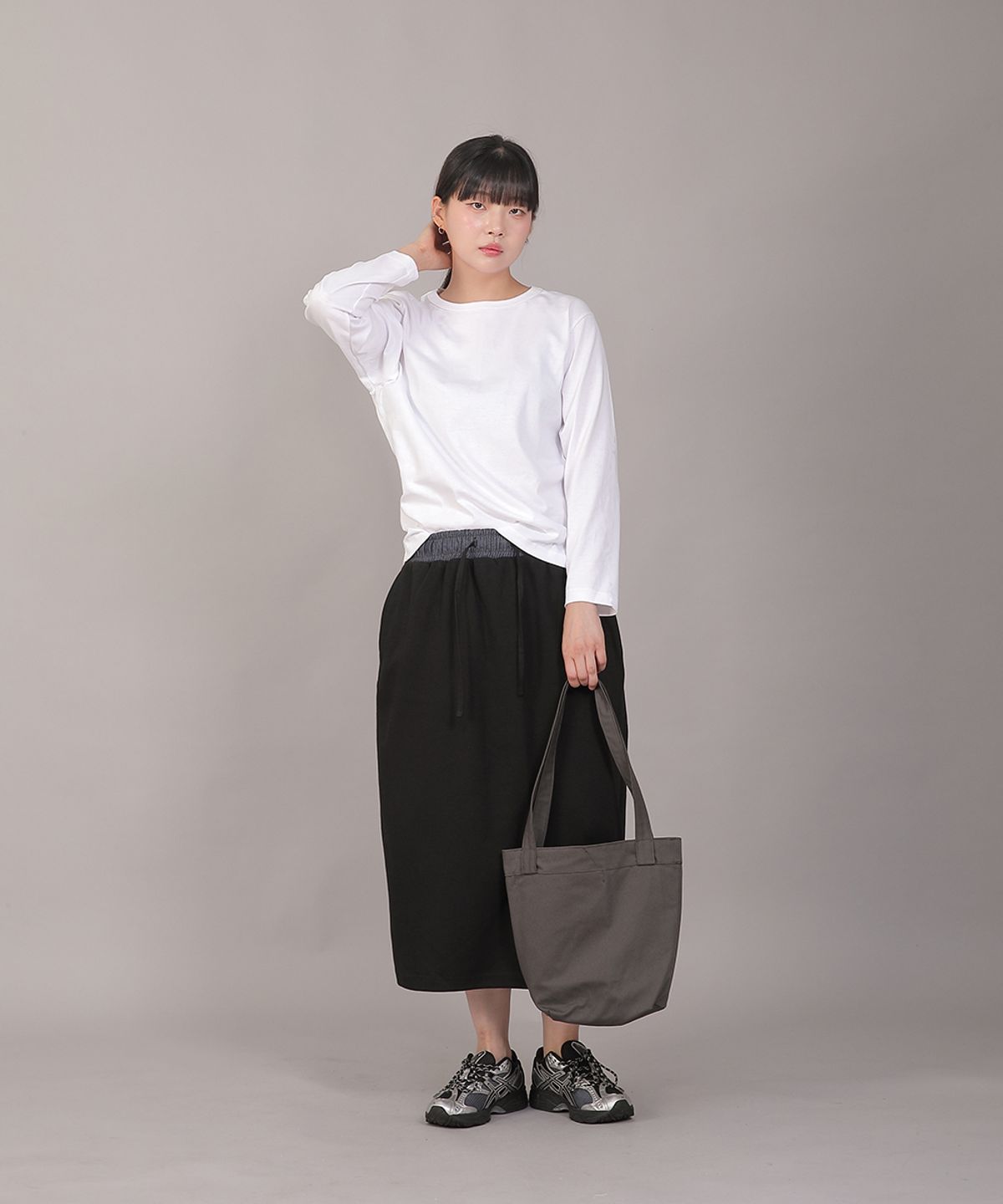 세인트크루(SAINTCREW) 미니멀 소프트 R넥 긴팔티셔츠 MMS-8A14 화이트