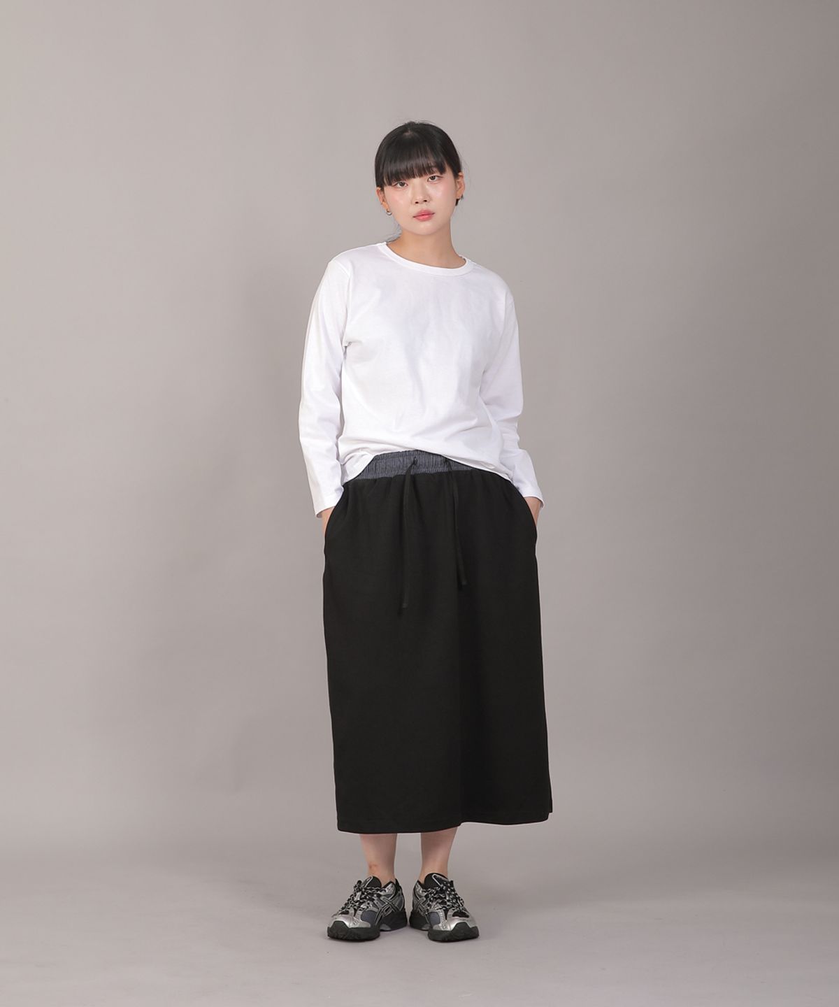 세인트크루(SAINTCREW) 미니멀 소프트 R넥 긴팔티셔츠 MMS-8A14 화이트