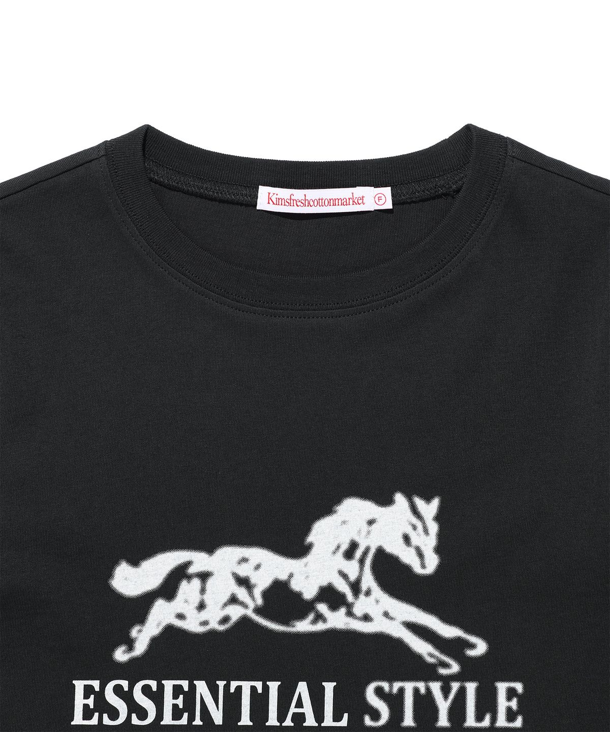 킴스 프레시 코튼 마켓(KIMS FRESH COTTON MARKET) Essential Horse LS Tee Charcoal