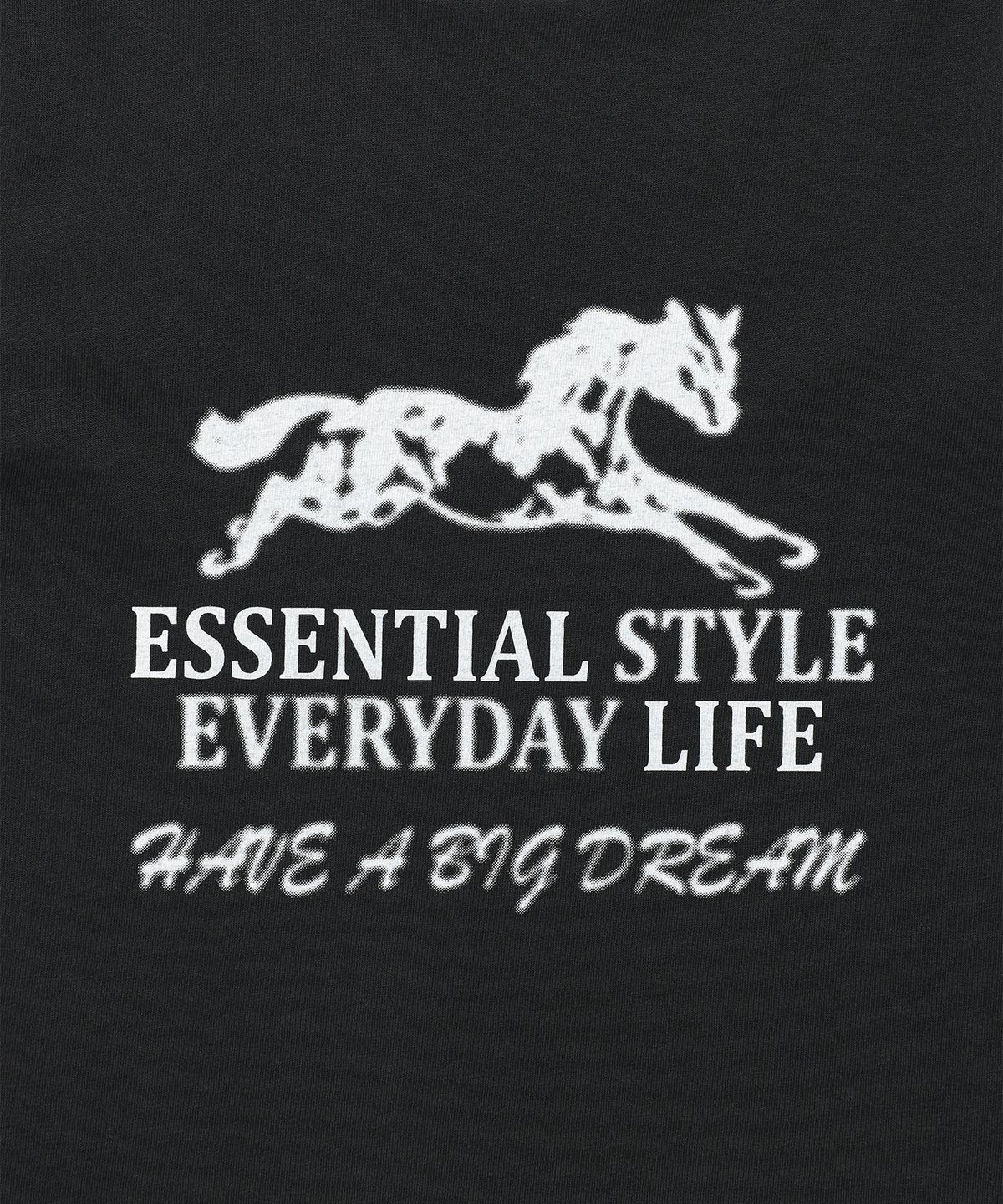 킴스 프레시 코튼 마켓(KIMS FRESH COTTON MARKET) Essential Horse LS Tee Charcoal