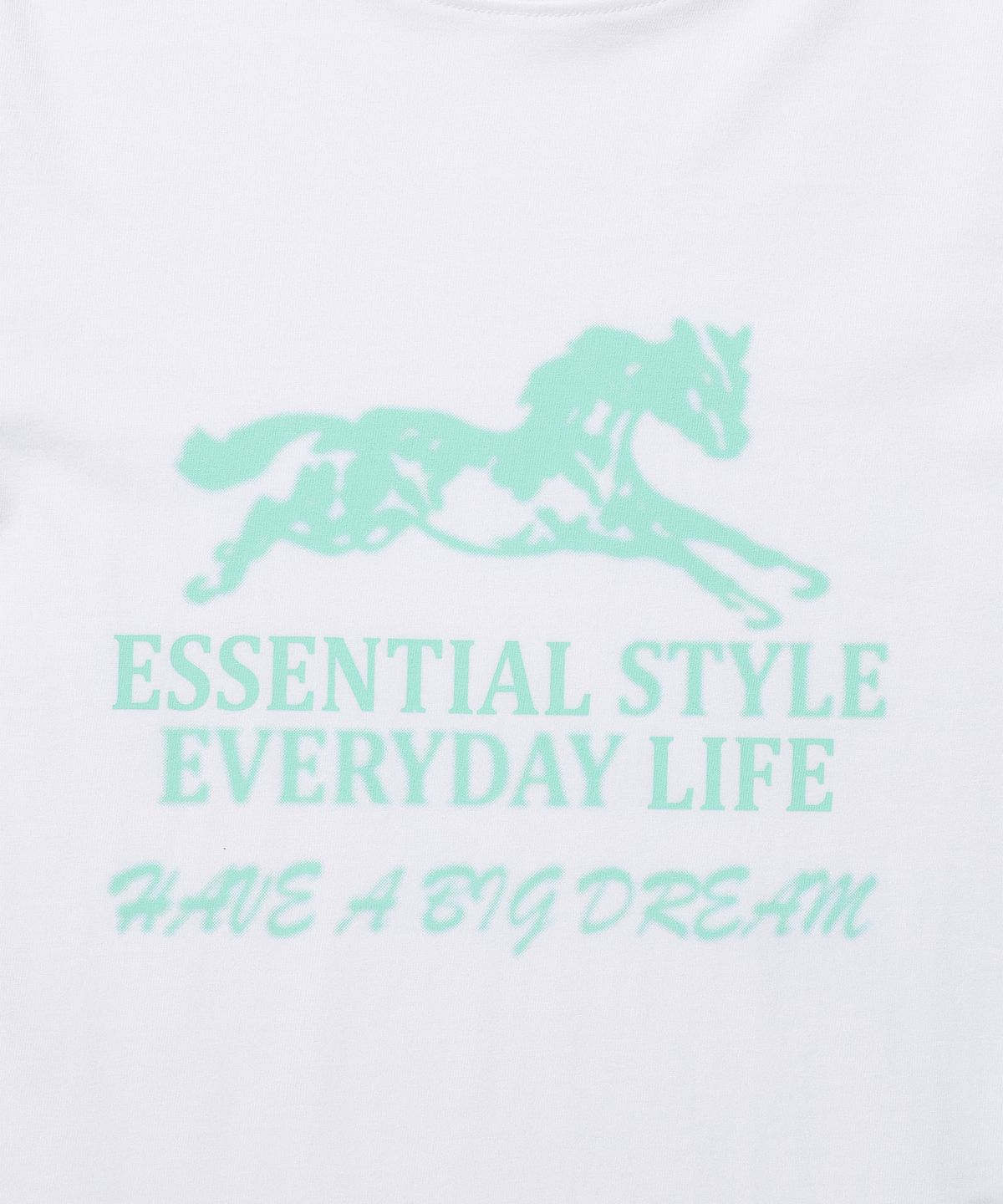 킴스 프레시 코튼 마켓(KIMS FRESH COTTON MARKET) Essential Horse LS Tee White(mint)