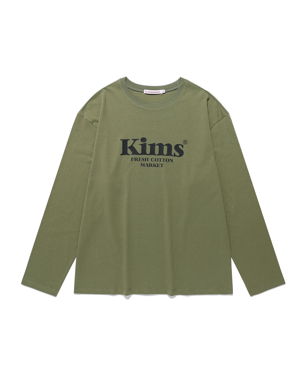 킴스 프레시 코튼 마켓(KIMS FRESH COTTON MARKET) Kims Bam Logo LS Tee Khaki