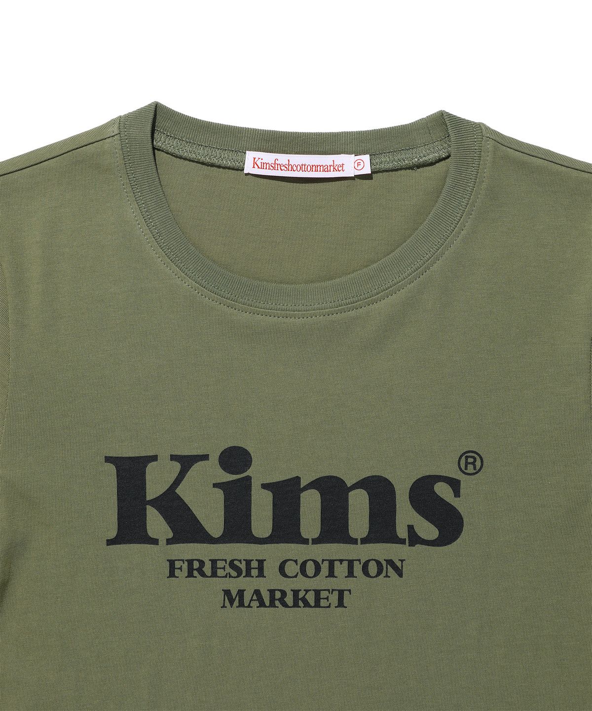 킴스 프레시 코튼 마켓(KIMS FRESH COTTON MARKET) Kims Bam Logo LS Tee Khaki