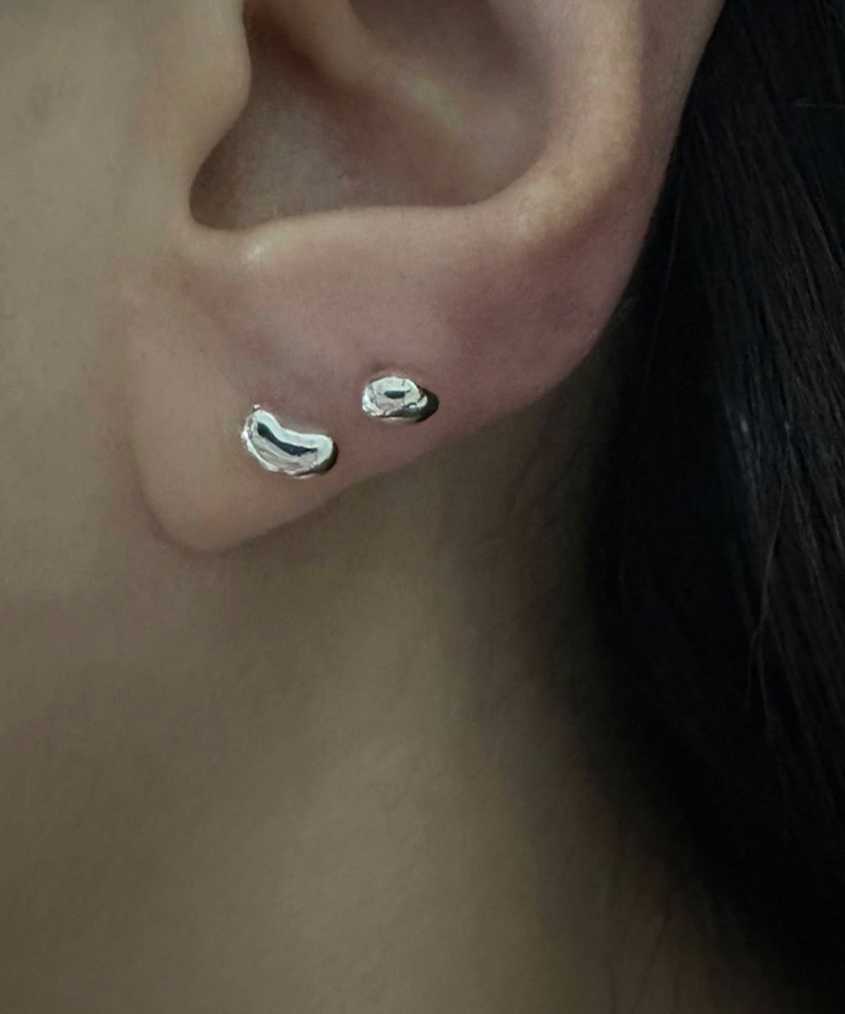 라피씬(LA PISCINE) Kidney Bean Silver Piercing(single)