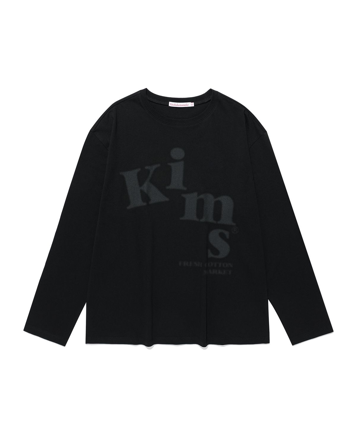 킴스 프레시 코튼 마켓(KIMS FRESH COTTON MARKET) (Unisex) Messy Alpha Logo LS Tee Black