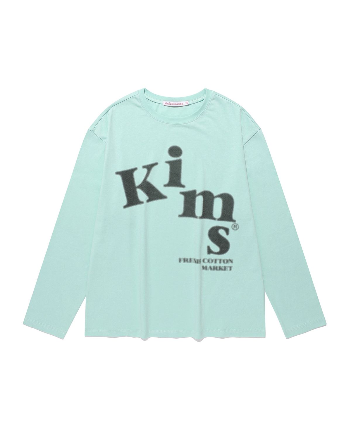 킴스 프레시 코튼 마켓(KIMS FRESH COTTON MARKET) (Unisex) Messy Alpha Logo LS Tee Mint
