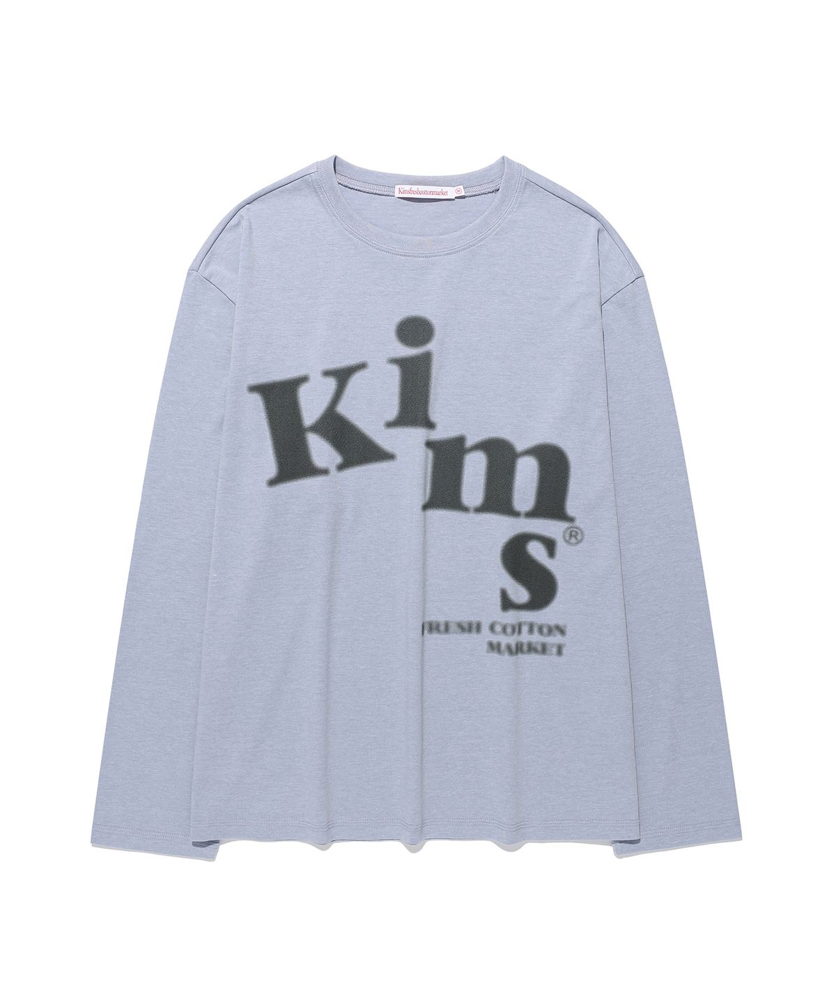 킴스 프레시 코튼 마켓(KIMS FRESH COTTON MARKET) (Unisex) Messy Alpha Logo LS Tee Blue