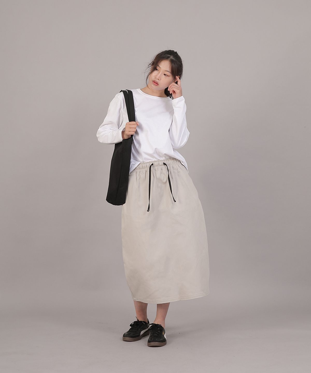 세인트크루(SAINTCREW) 포켓리스 빅사이즈 트래페즈 에코백 BPL-164 블랙