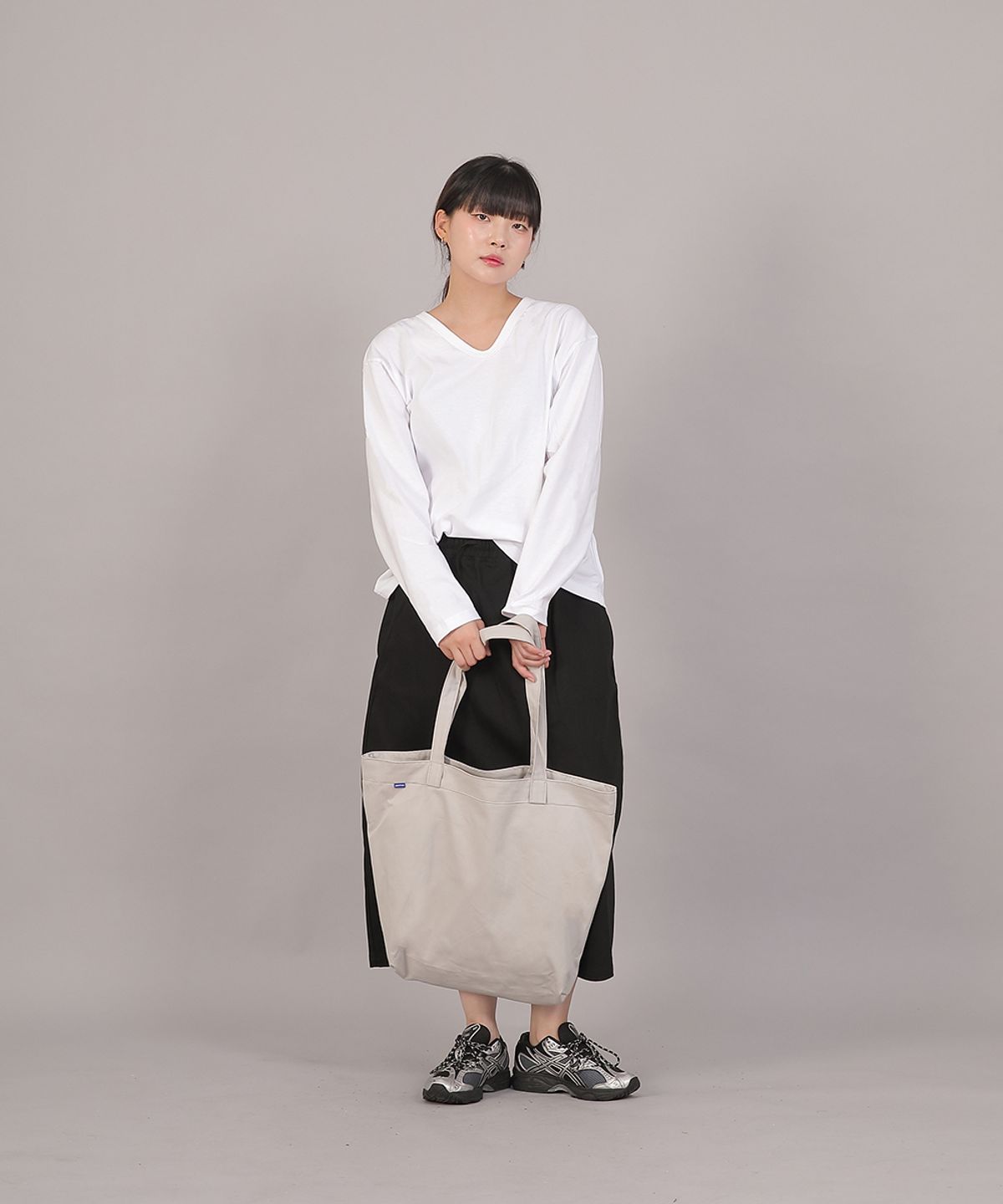 세인트크루(SAINTCREW) 포켓리스 빅사이즈 트래페즈 에코백 BPL-164 오트밀