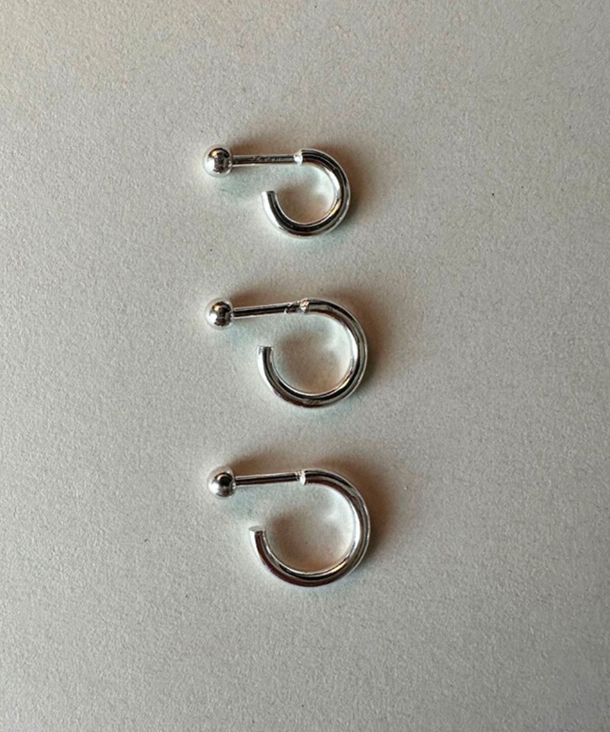 라피씬(LA PISCINE) basic hoops silver piercing