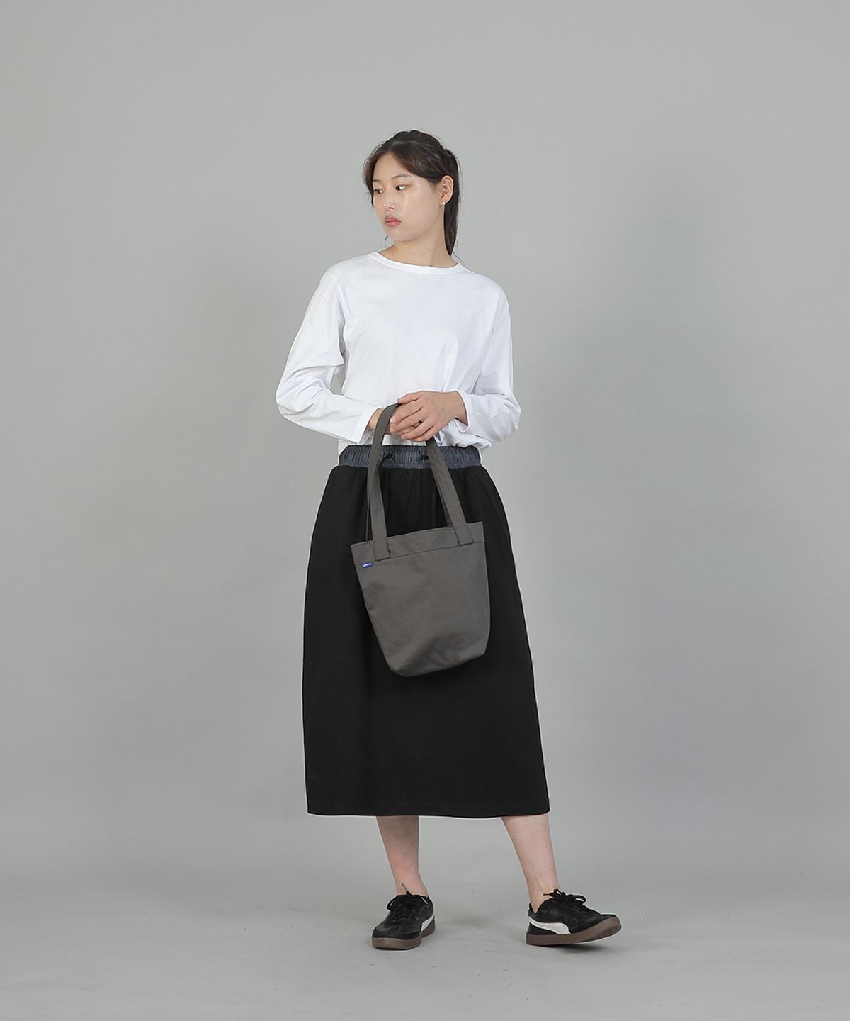 세인트크루(SAINTCREW) 포켓리스 트래페즈 에코백 EPL-166 다크그레이M