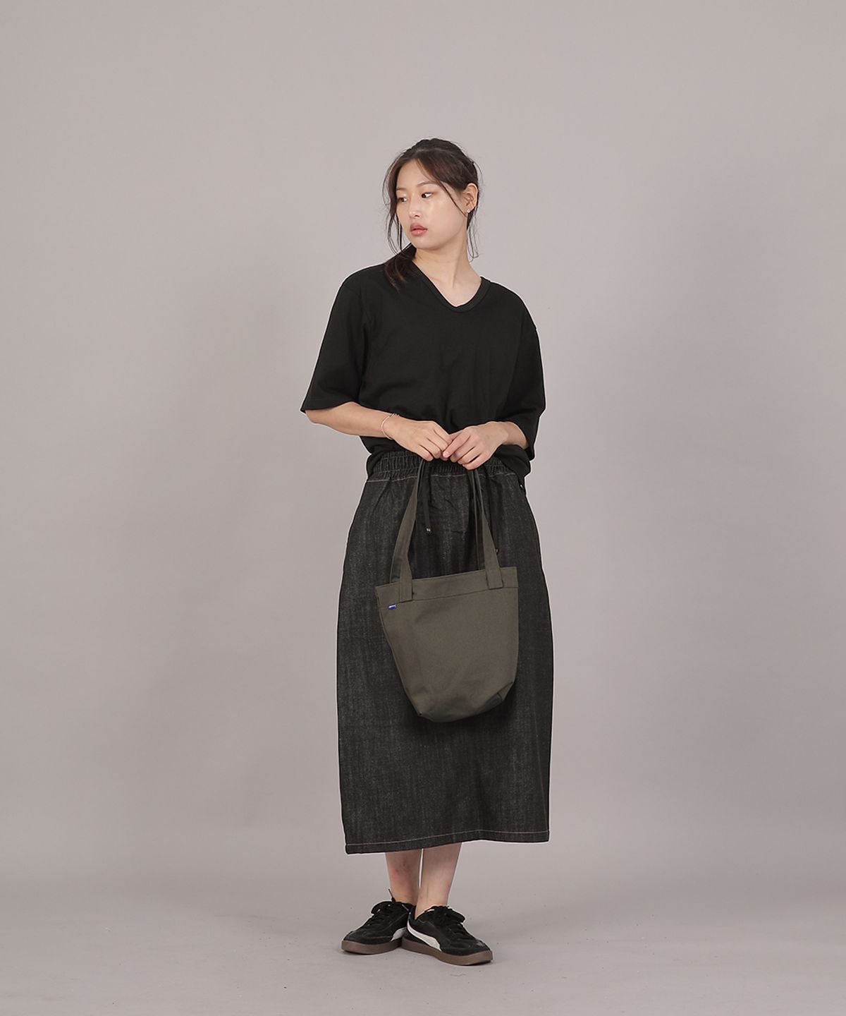 세인트크루(SAINTCREW) 포켓리스 트래페즈 에코백 EPL-166 카키M