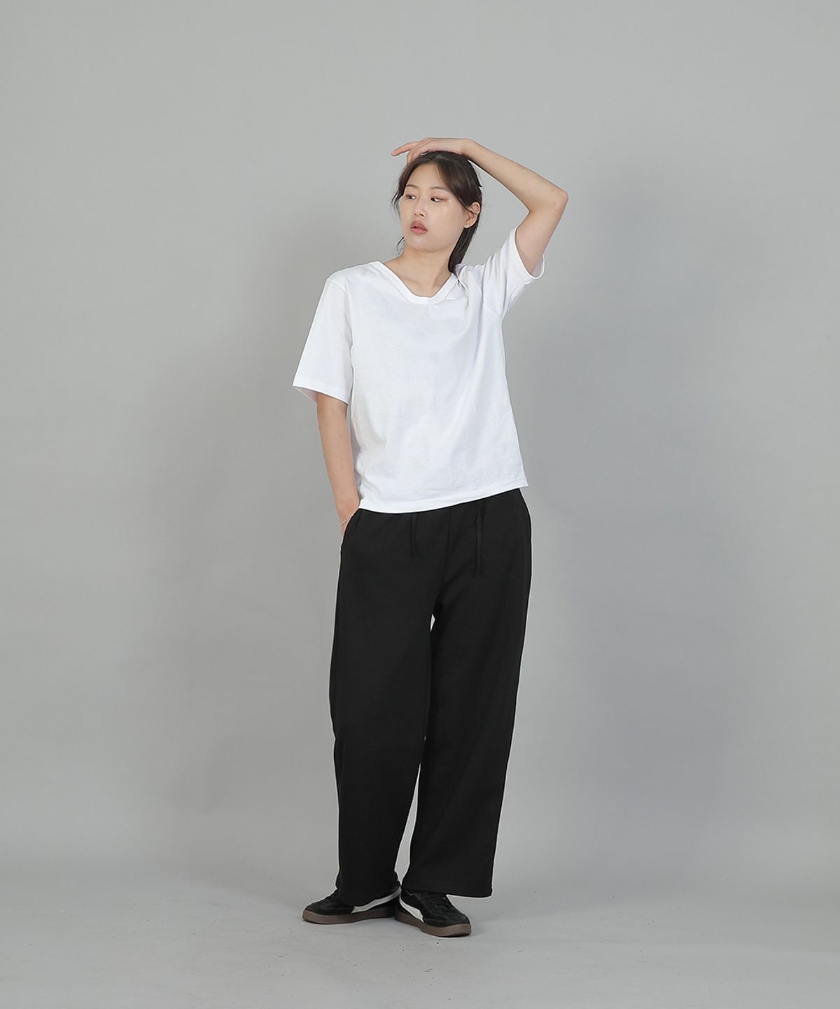 세인트크루(SAINTCREW) 소프트 밴딩 와이드팬츠 ESB-384 블랙블랙