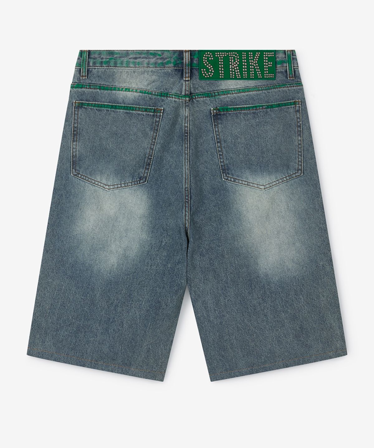 스트라이크(STRIKE) Atelier Green Washed Eyelet Bermuda Shorts