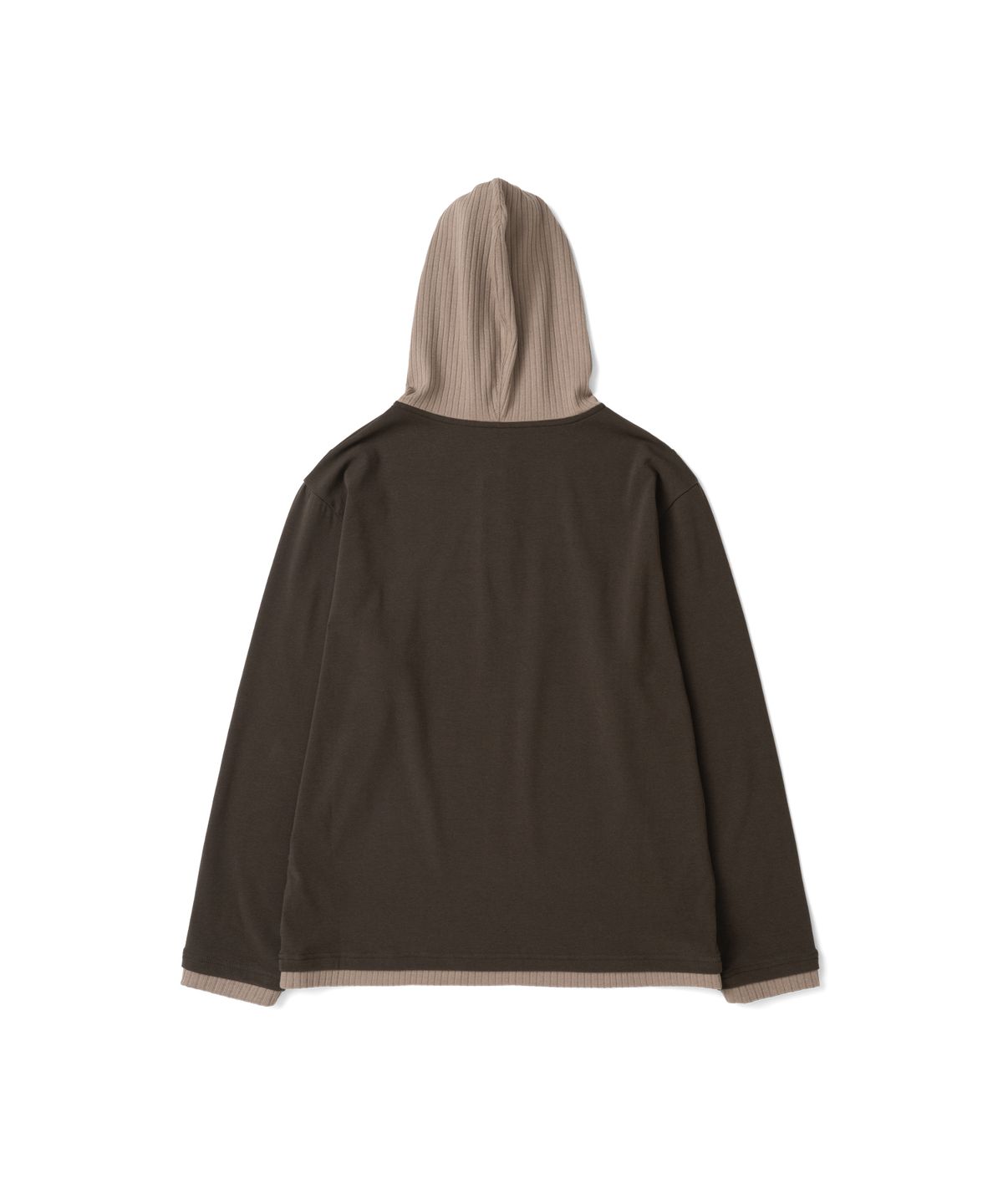 더콜디스트모먼트(THE COLDEST MOMENT) TCM button placket hoodie (brown)
