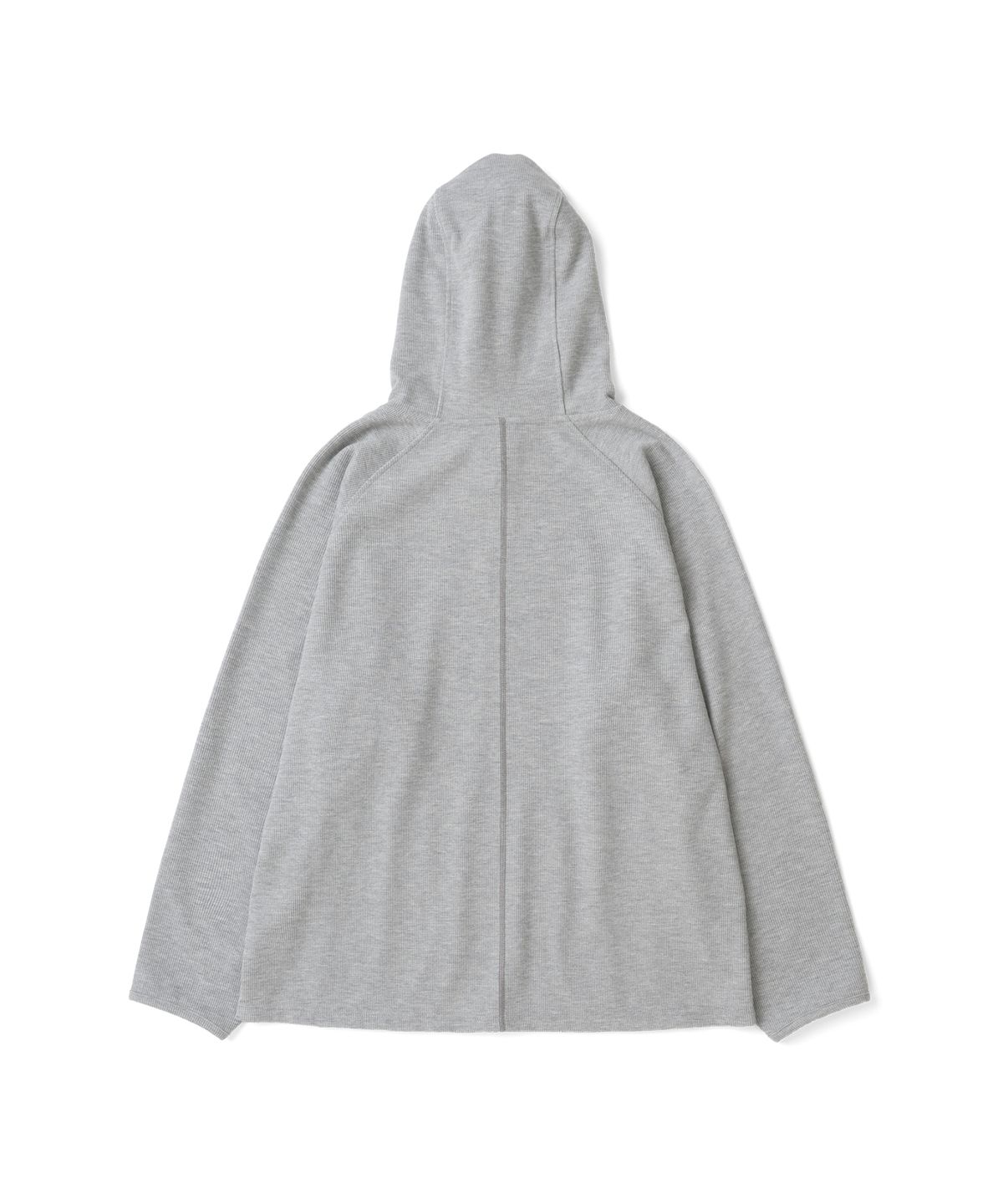 더콜디스트모먼트(THE COLDEST MOMENT) TCM stitch cross hooded long sleeve (melange grey)
