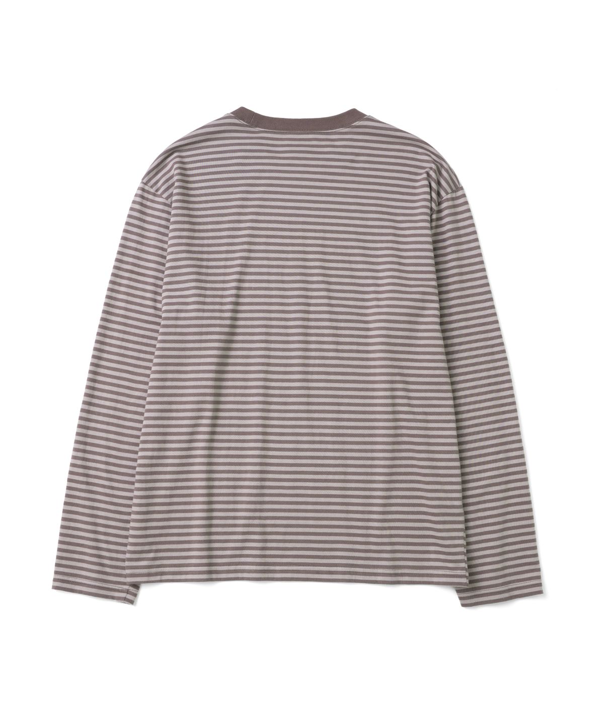 더콜디스트모먼트(THE COLDEST MOMENT) TCM mini logo stripe long sleeve (mauve)