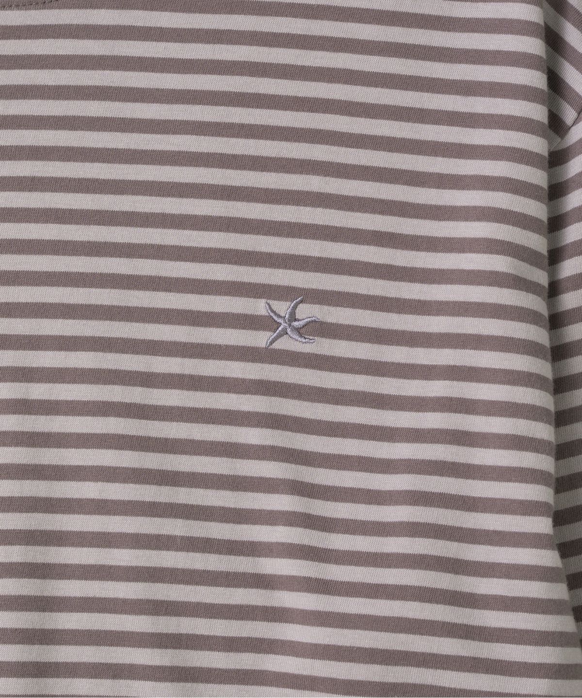 더콜디스트모먼트(THE COLDEST MOMENT) TCM mini logo stripe long sleeve (mauve)
