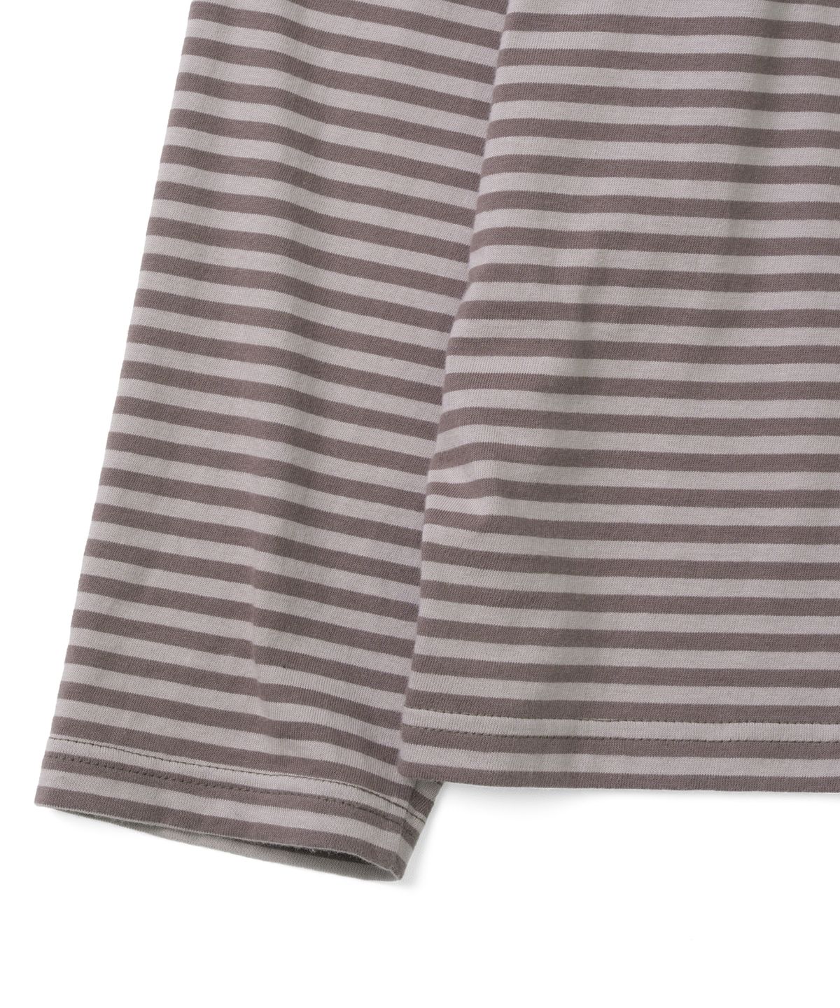 더콜디스트모먼트(THE COLDEST MOMENT) TCM mini logo stripe long sleeve (mauve)