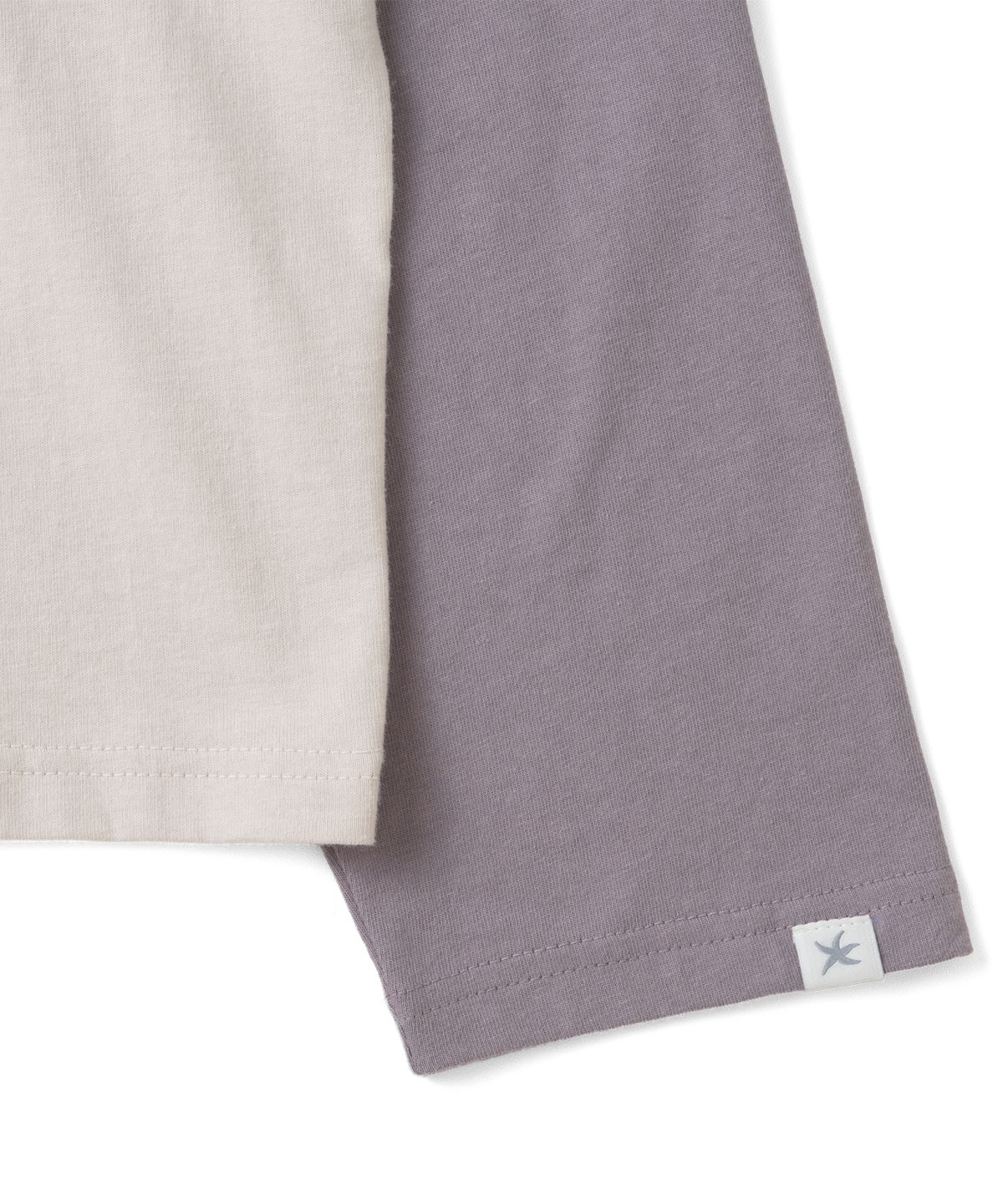 더콜디스트모먼트(THE COLDEST MOMENT) TCM mini logo raglan long sleeve (beige/purple)