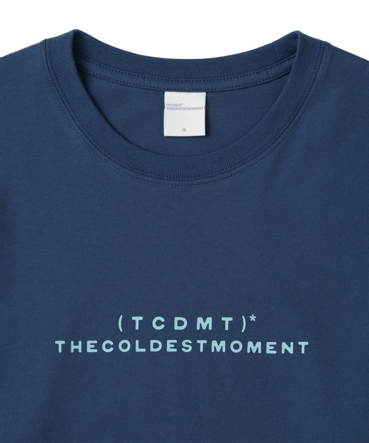 더콜디스트모먼트(THE COLDEST MOMENT) TCM type logo long sleeve (dark blue)