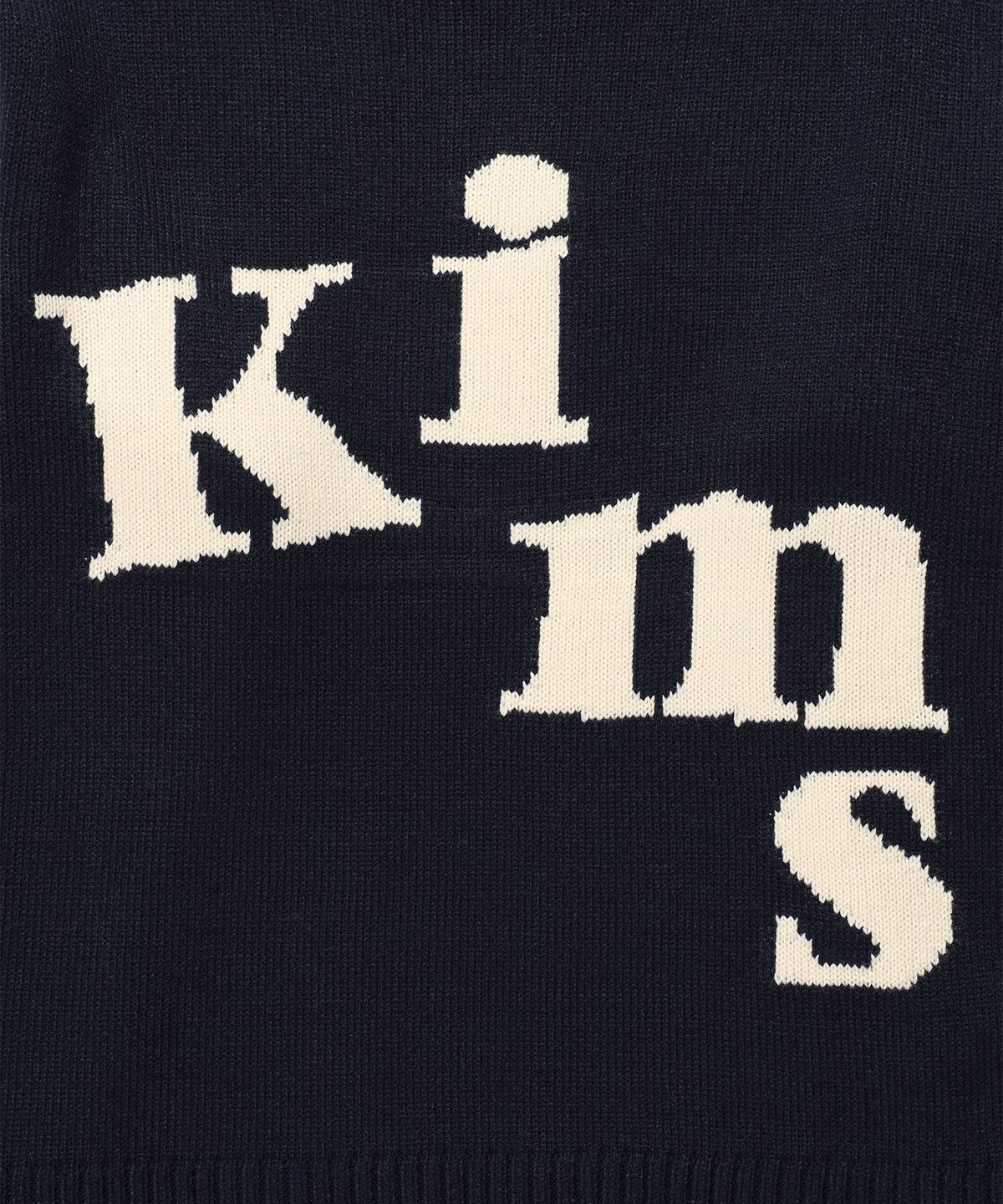 킴스 프레시 코튼 마켓(KIMS FRESH COTTON MARKET) (Unisex) Messy Alpha Logo Sweater Navy